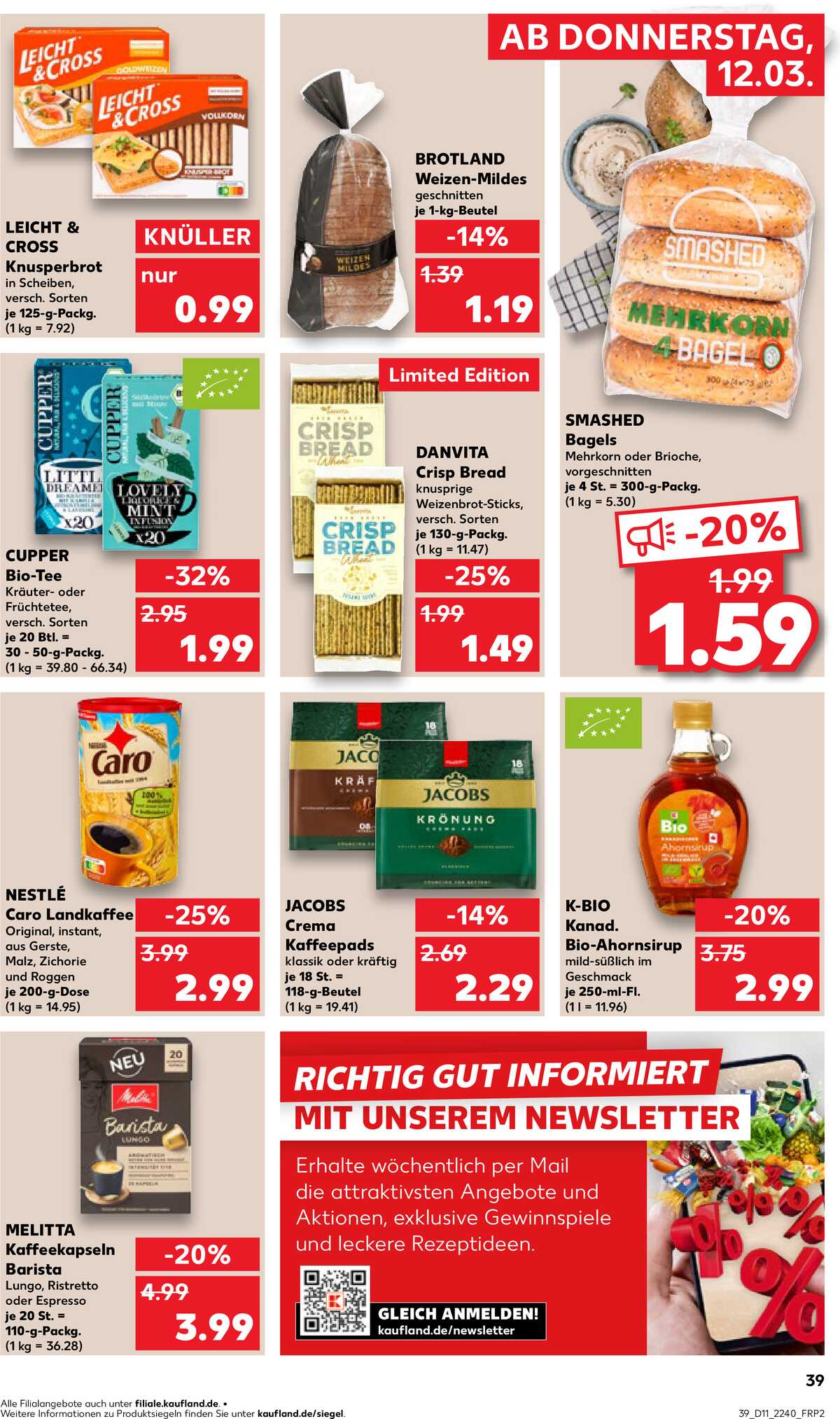 Leták Kaufland Německo 12.3.-18.3.2026 strana 39