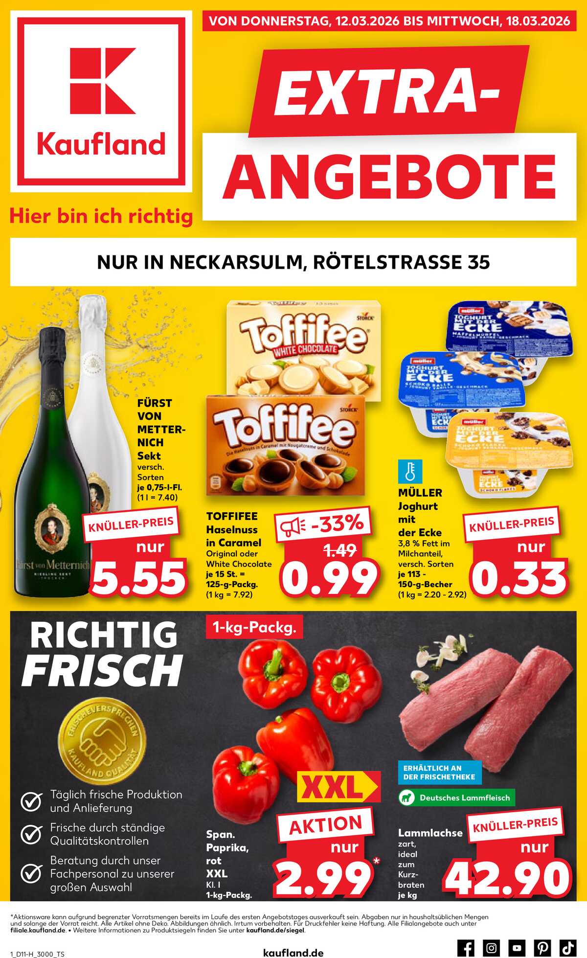 Leták Kaufland Německo 12.3.-18.3.2026 strana 1