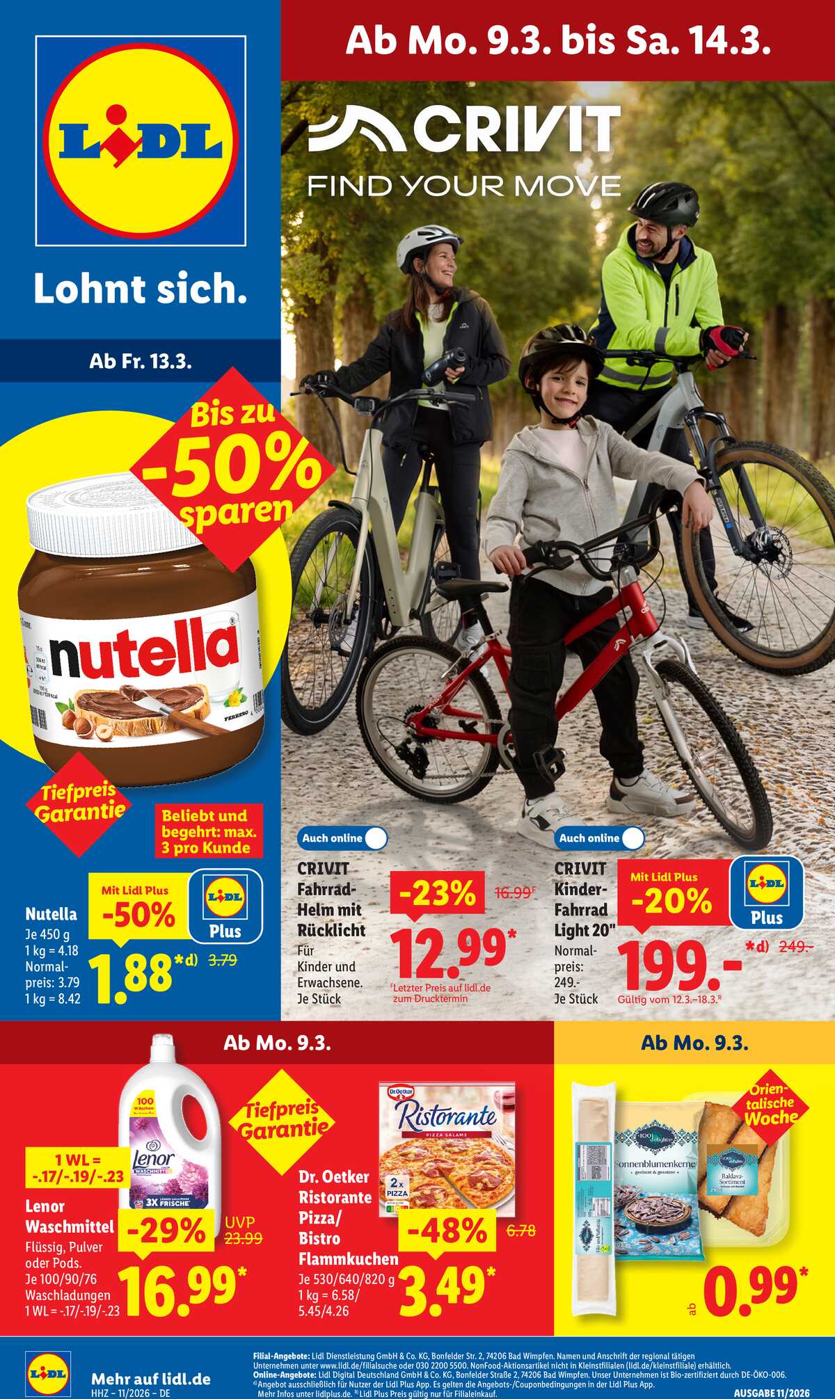 Leták Lidl Německo 9.3.-14.3.2026 strana 1