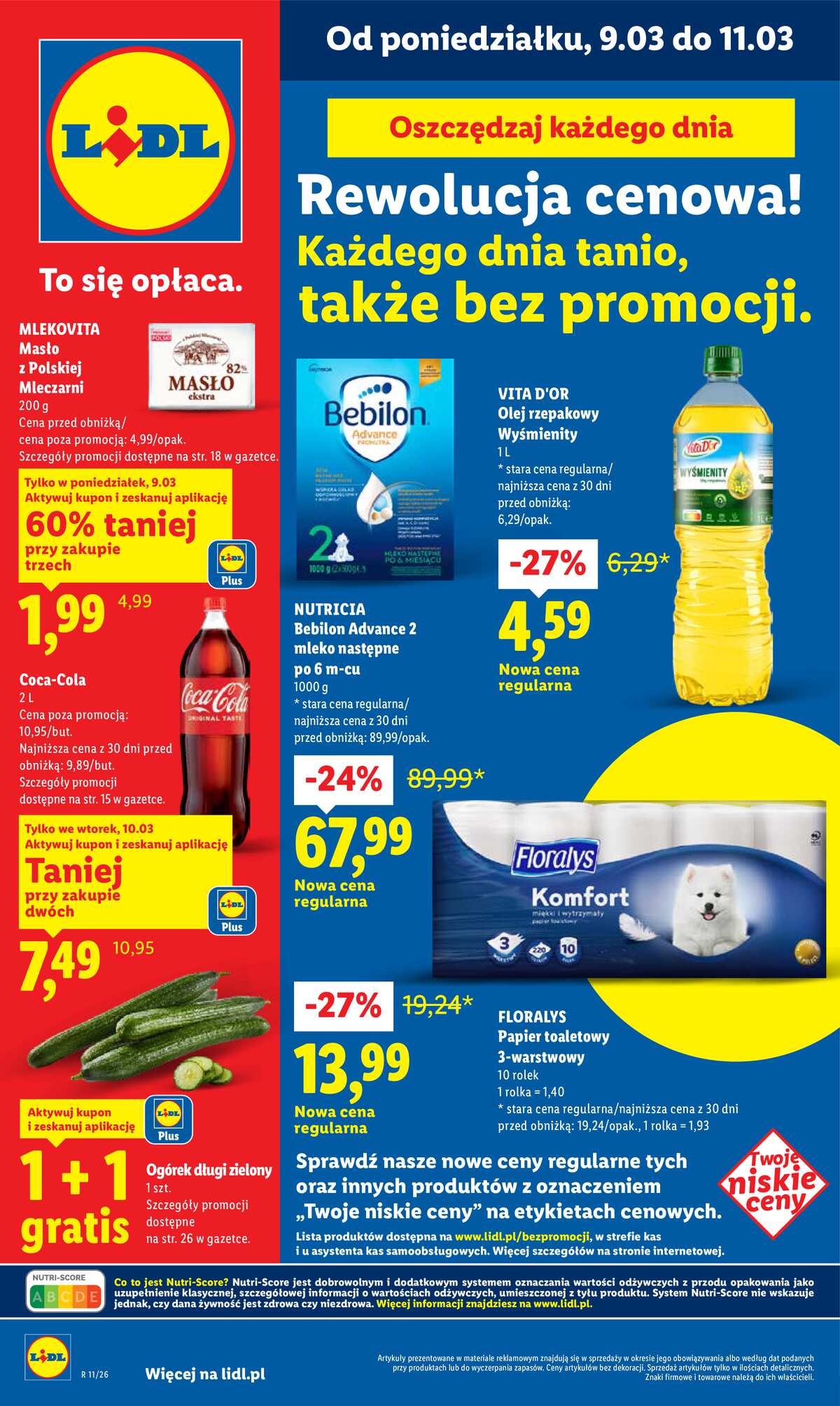 Leták Lidl Polsko 9.3.-11.3.2026 strana 1