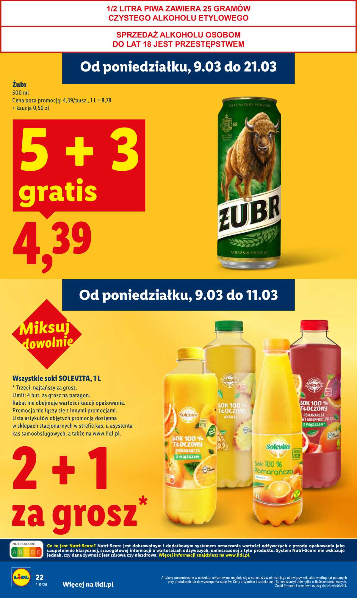 Leták Lidl Polsko 9.3.-11.3.2026 strana 22