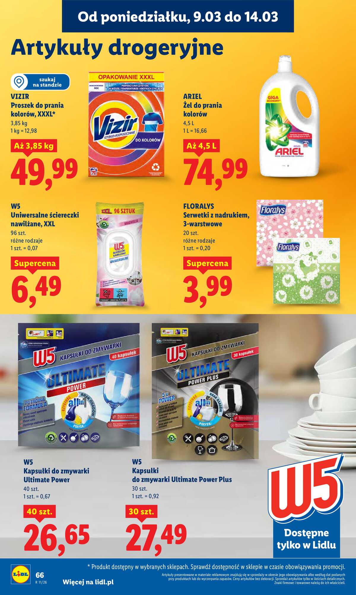 Leták Lidl Polsko 9.3.-11.3.2026 strana 66
