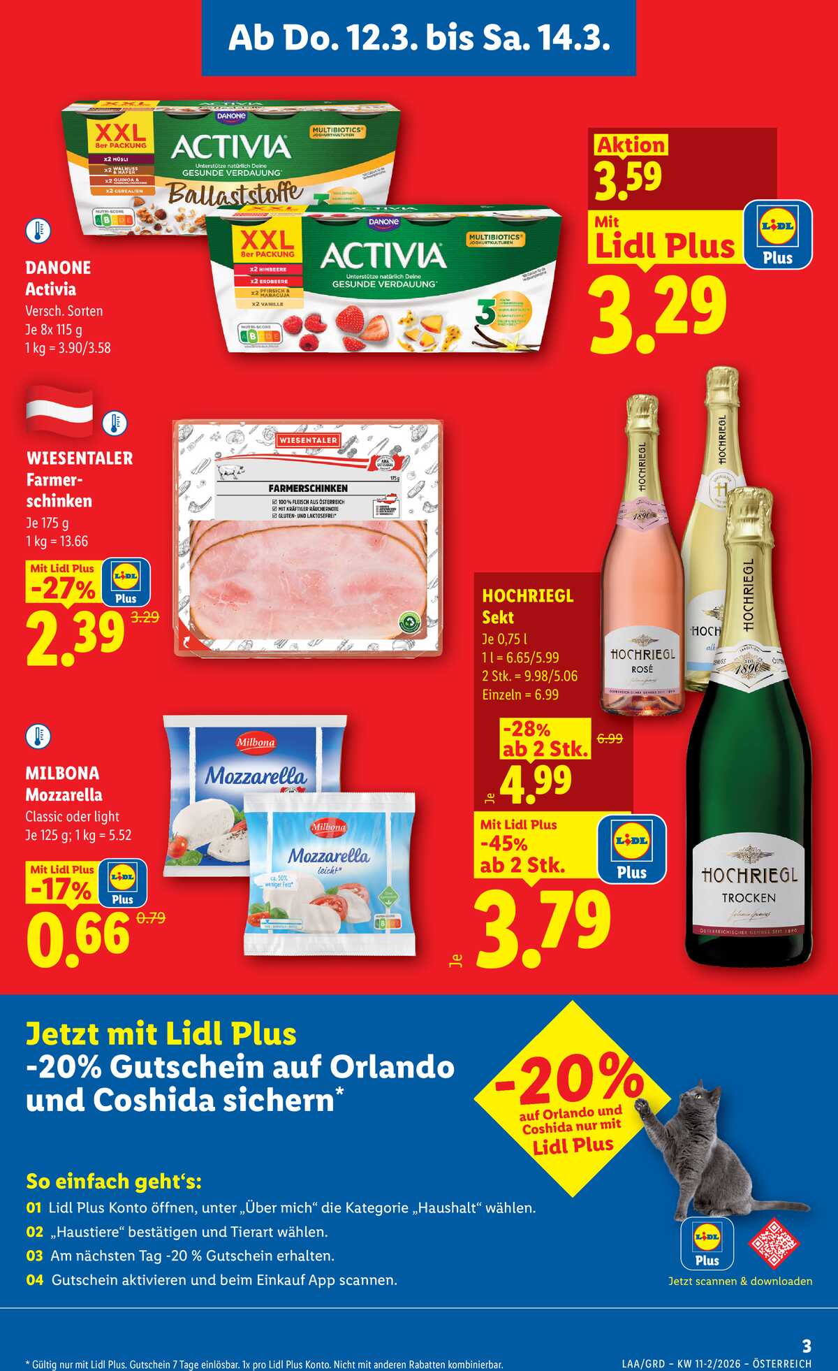 Leták Lidl Rakousko 12.3.-18.3.2026 strana 3