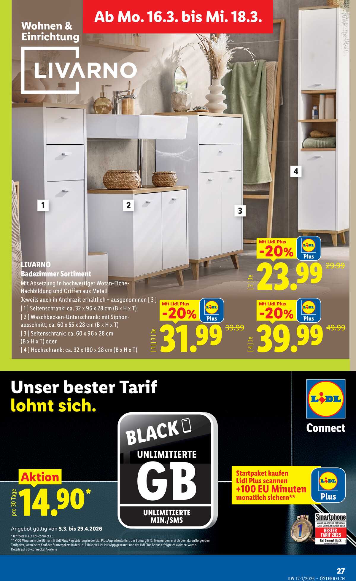 Leták Lidl Rakousko 12.3.-18.3.2026 strana 32