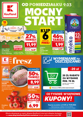 Leták Kaufland Polsko 9.3.-11.3.2026 - Silný start