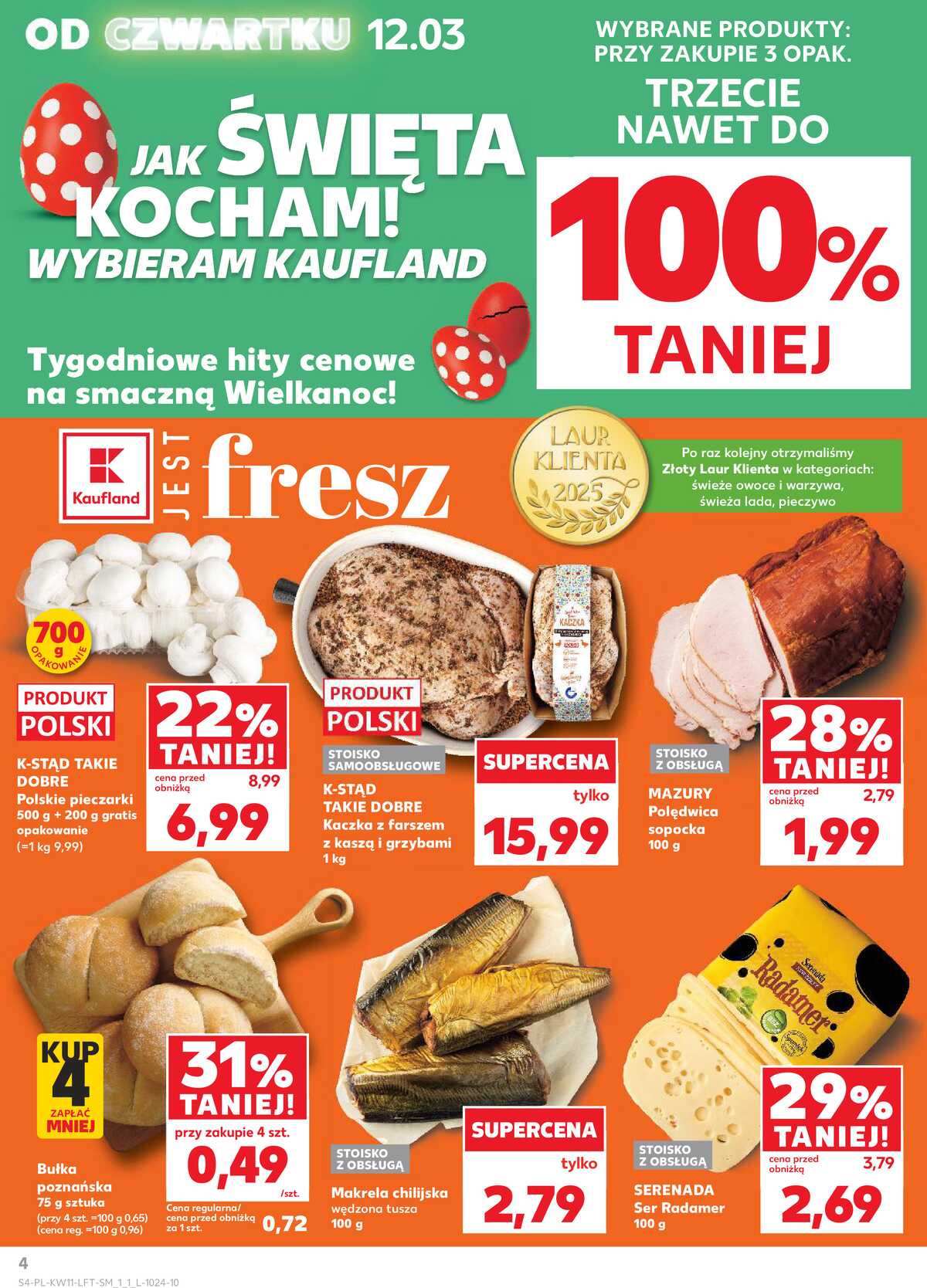 Leták Kaufland Polsko 12.3.-18.3.2026 - Noviny týdne strana 4