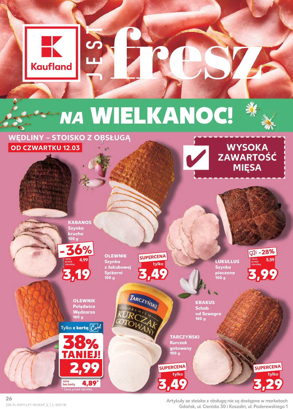 Leták Kaufland Polsko 12.3.-18.3.2026 - Noviny týdne strana 26