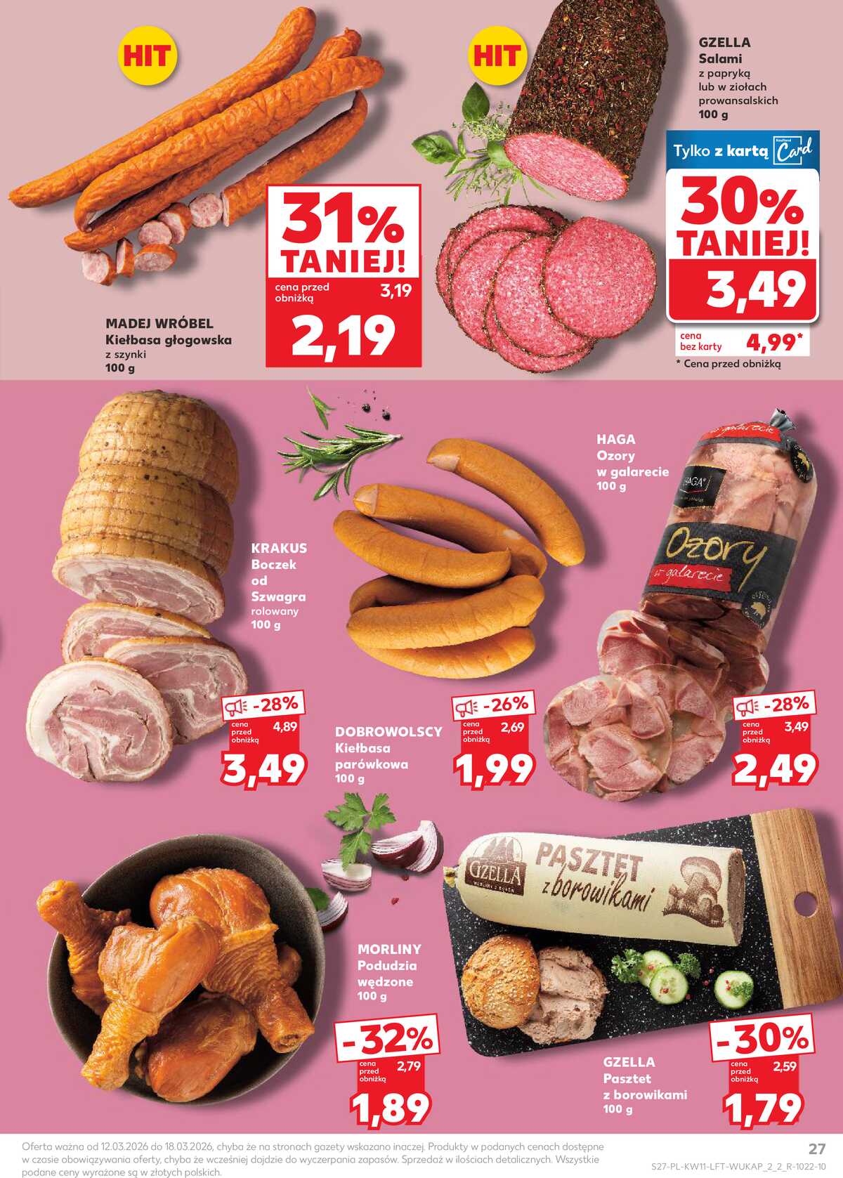 Leták Kaufland Polsko 12.3.-18.3.2026 - Noviny týdne strana 27
