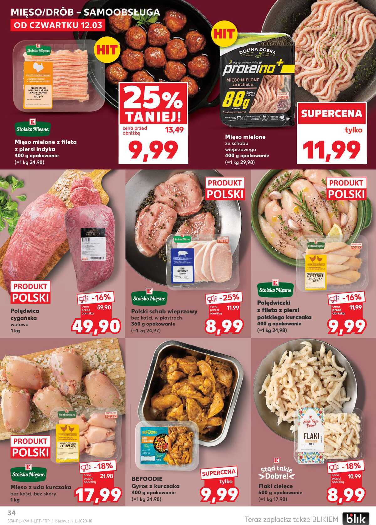 Leták Kaufland Polsko 12.3.-18.3.2026 - Noviny týdne strana 34