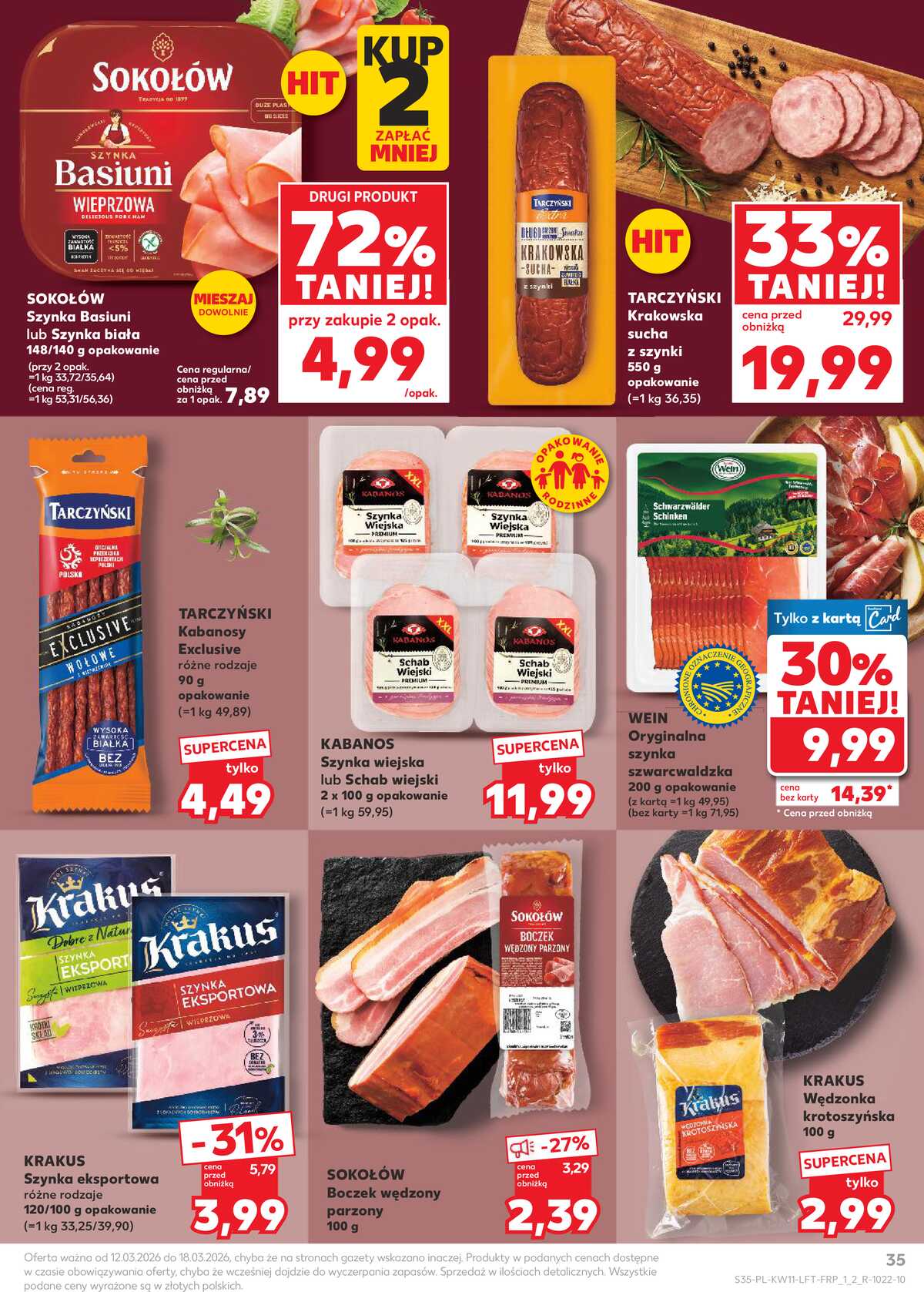 Leták Kaufland Polsko 12.3.-18.3.2026 - Noviny týdne strana 35