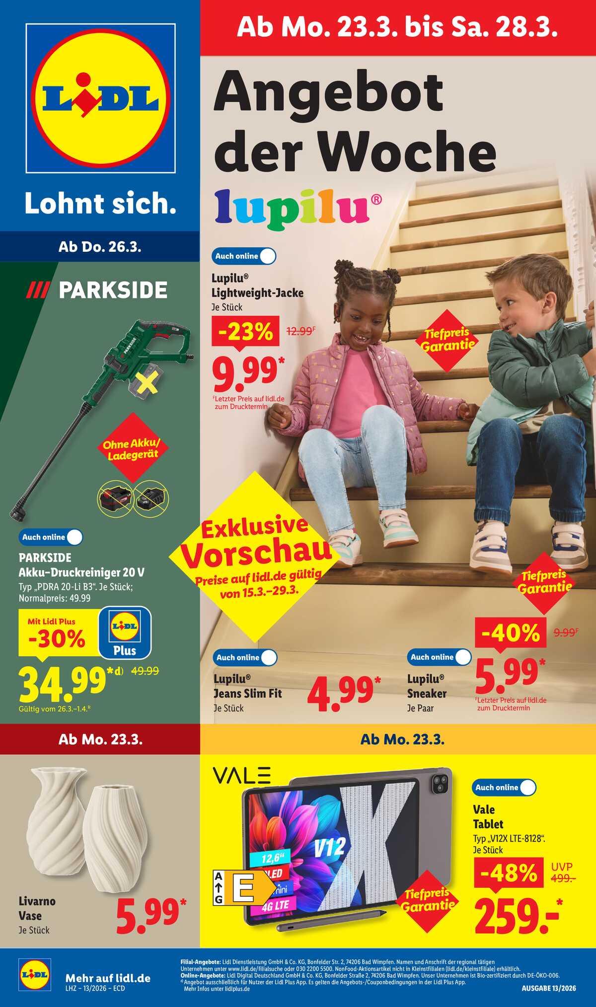 Leták Lidl Německo 23.3.-28.3.2026 strana 1