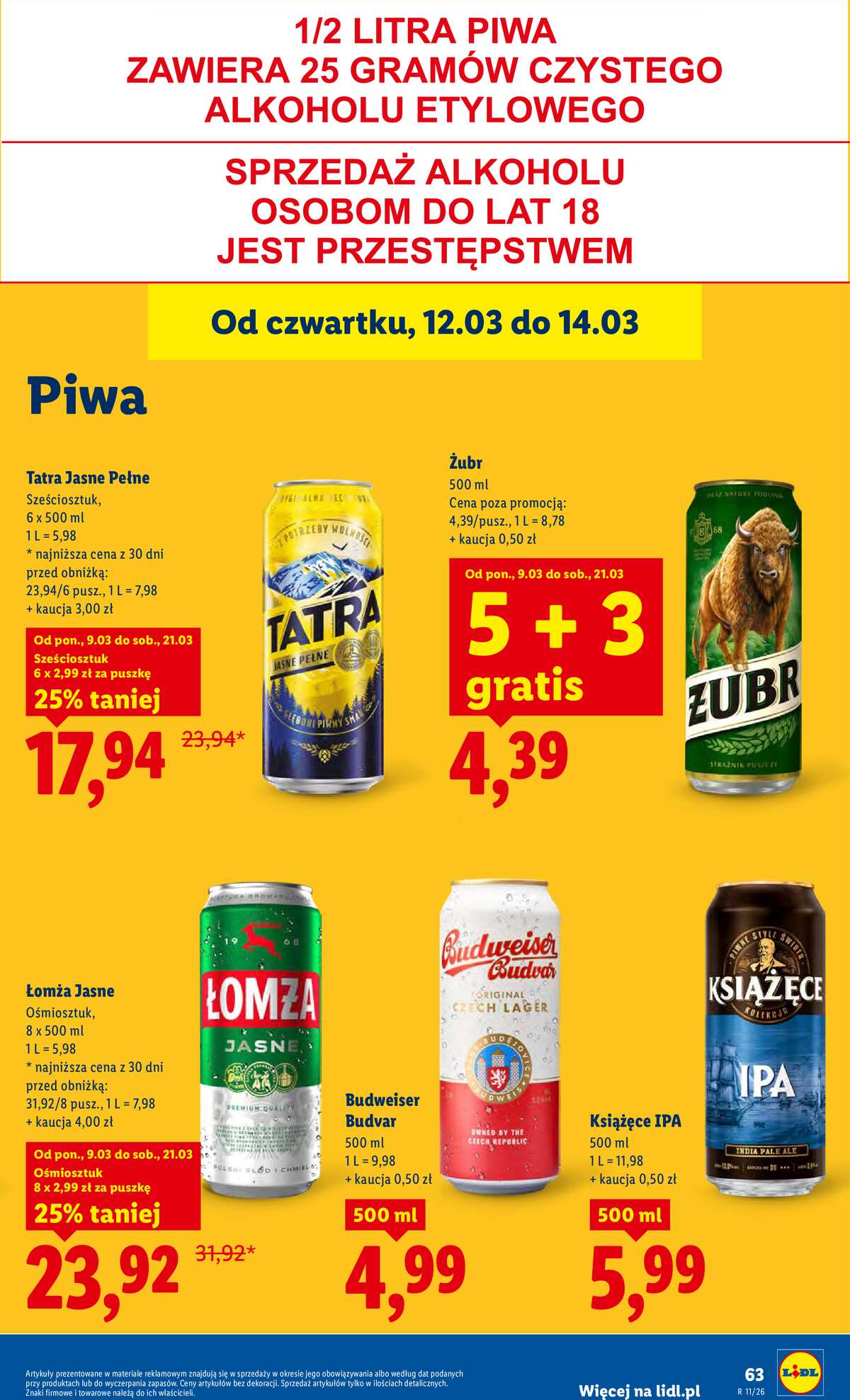 Leták Lidl Polsko 12.3.-14.3.2026 strana 65