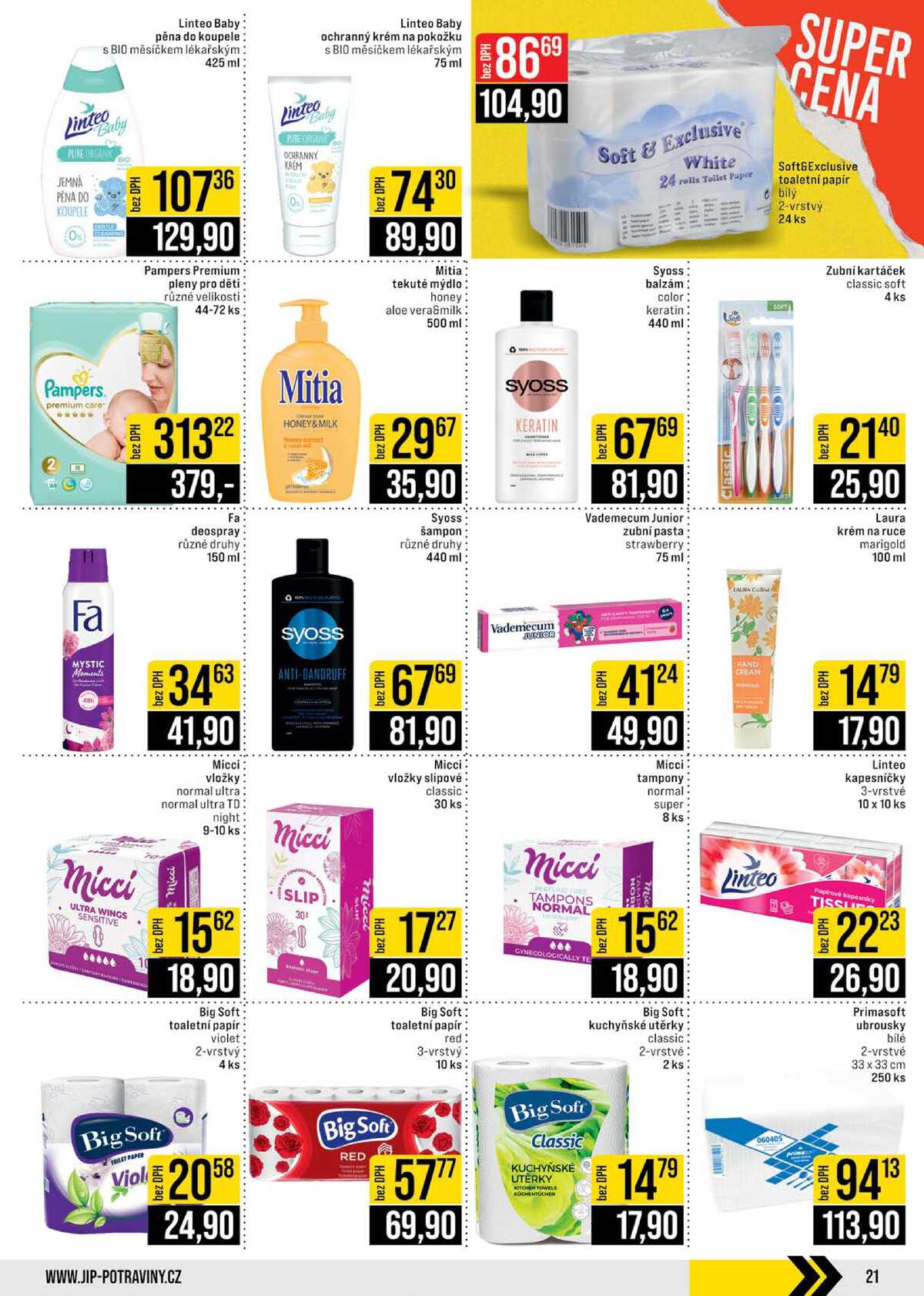 JIP Cash & Carry Brno, Praha, Ostrava, Jilemnice, Pardubice, Ostrava, Karlovy Vary, Olomouc a Zlín od 11.3. do 17.3.2026 strana 21