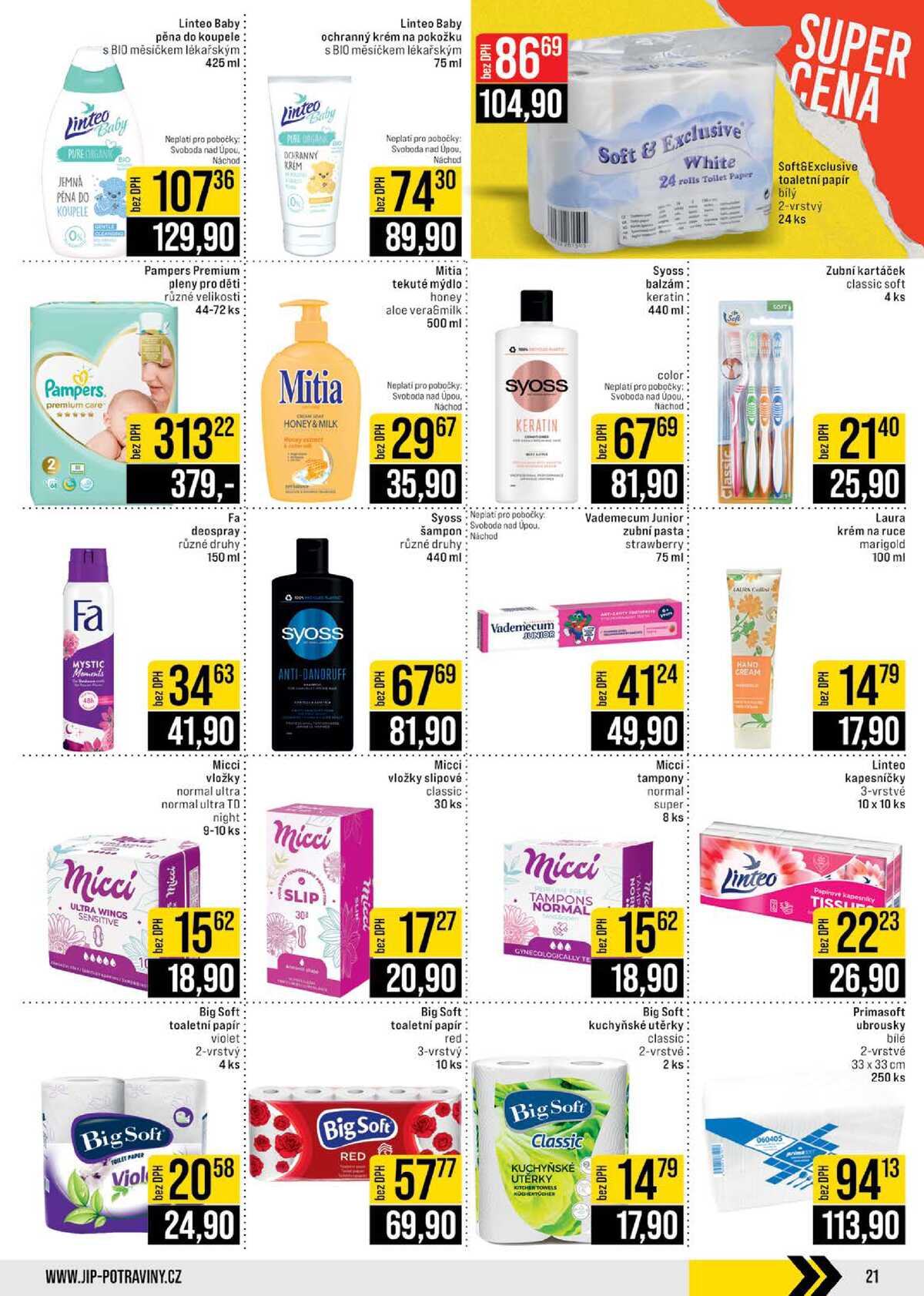 JIP Cash & Carry České Budějovice, Most, Náchod, Polička, Sušice a Svoboda nad Úpou od 11.3. do 17.3.2026 strana 21