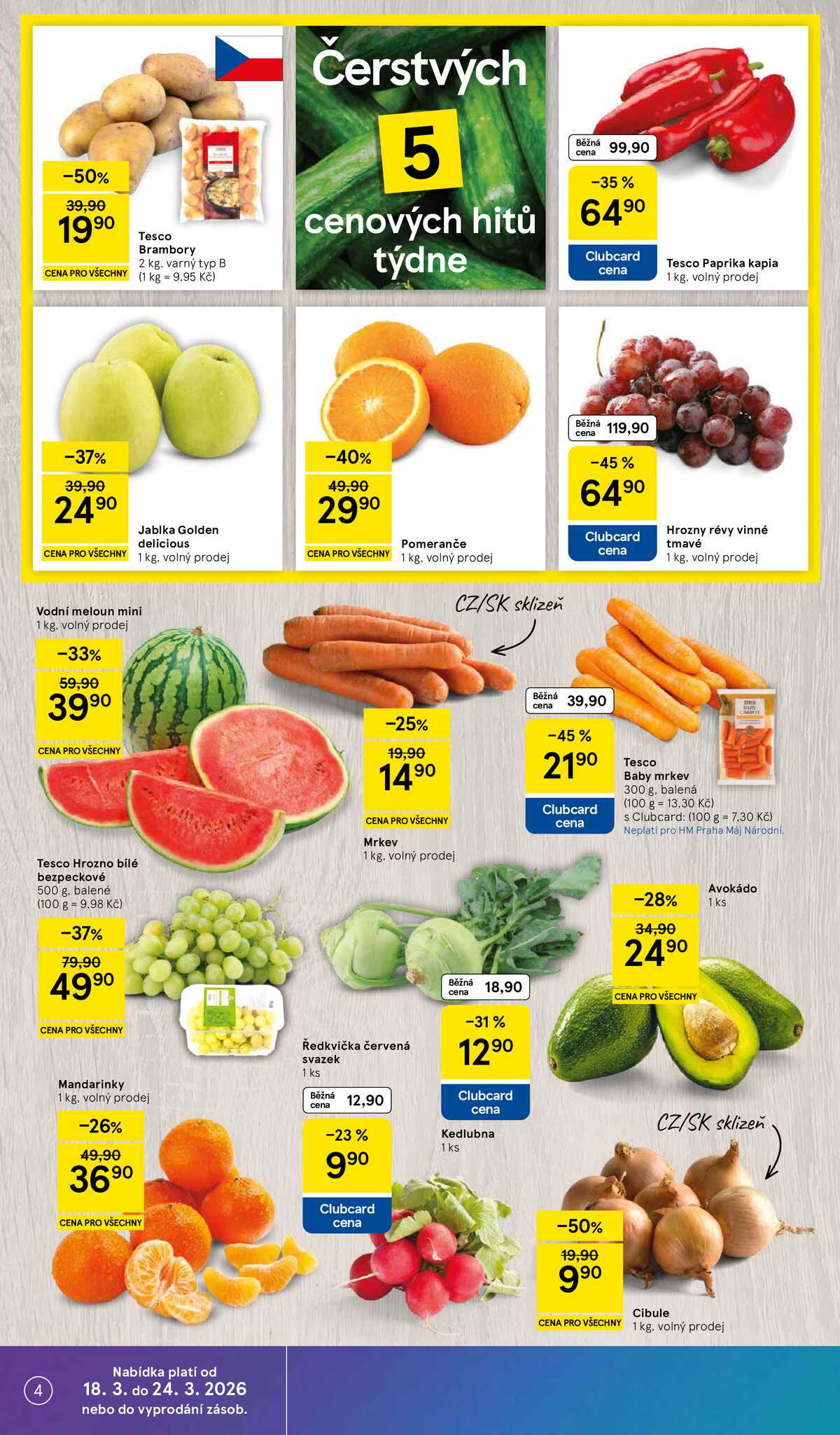 Tesco malé hypermarkety od 18.3. do 24.3.2026 strana 4