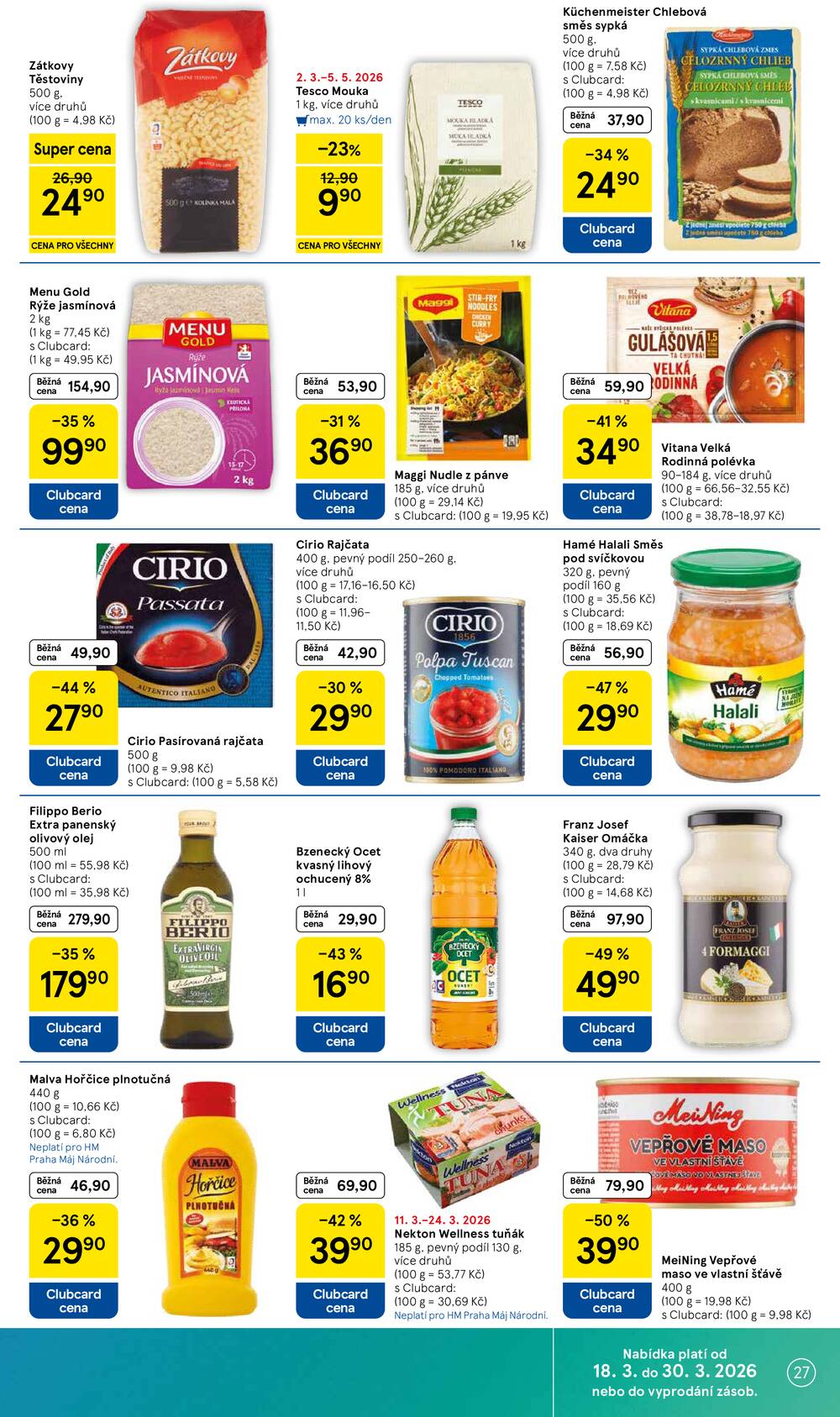 Tesco malé hypermarkety od 18.3. do 24.3.2026