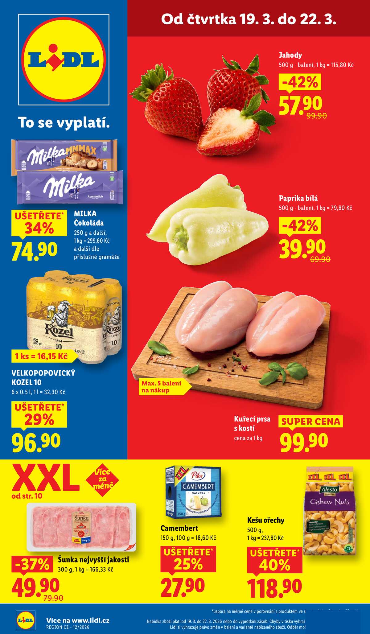 Lidl Čtvrtek od 19.3. do 22.3.2026 strana 1