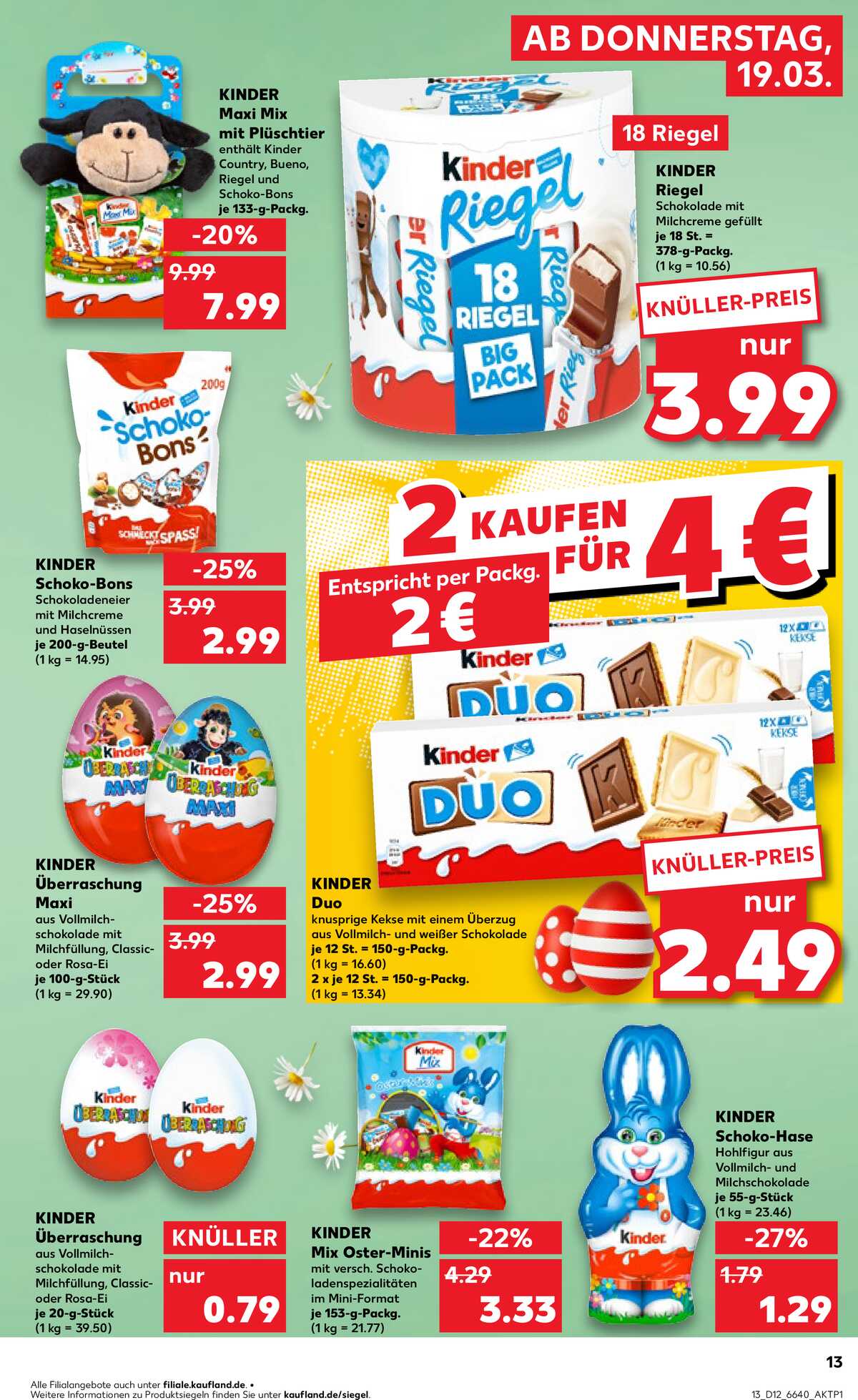Leták Kaufland Německo 19.3.-25.3.2026 strana 13
