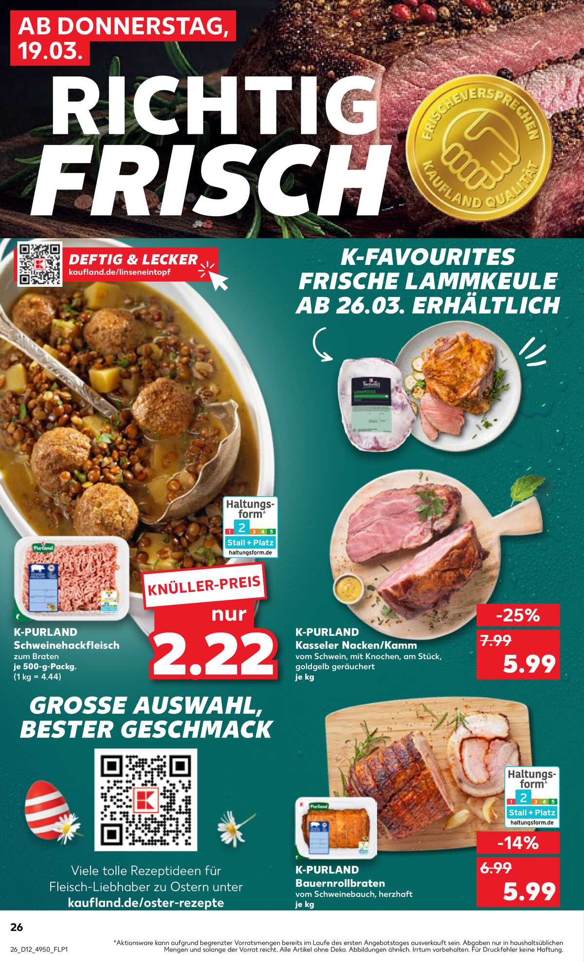 Leták Kaufland Německo 19.3.-25.3.2026 strana 26