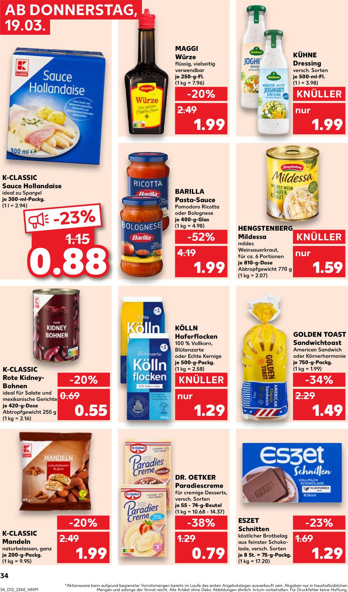 Leták Kaufland Německo 19.3.-25.3.2026 strana 34
