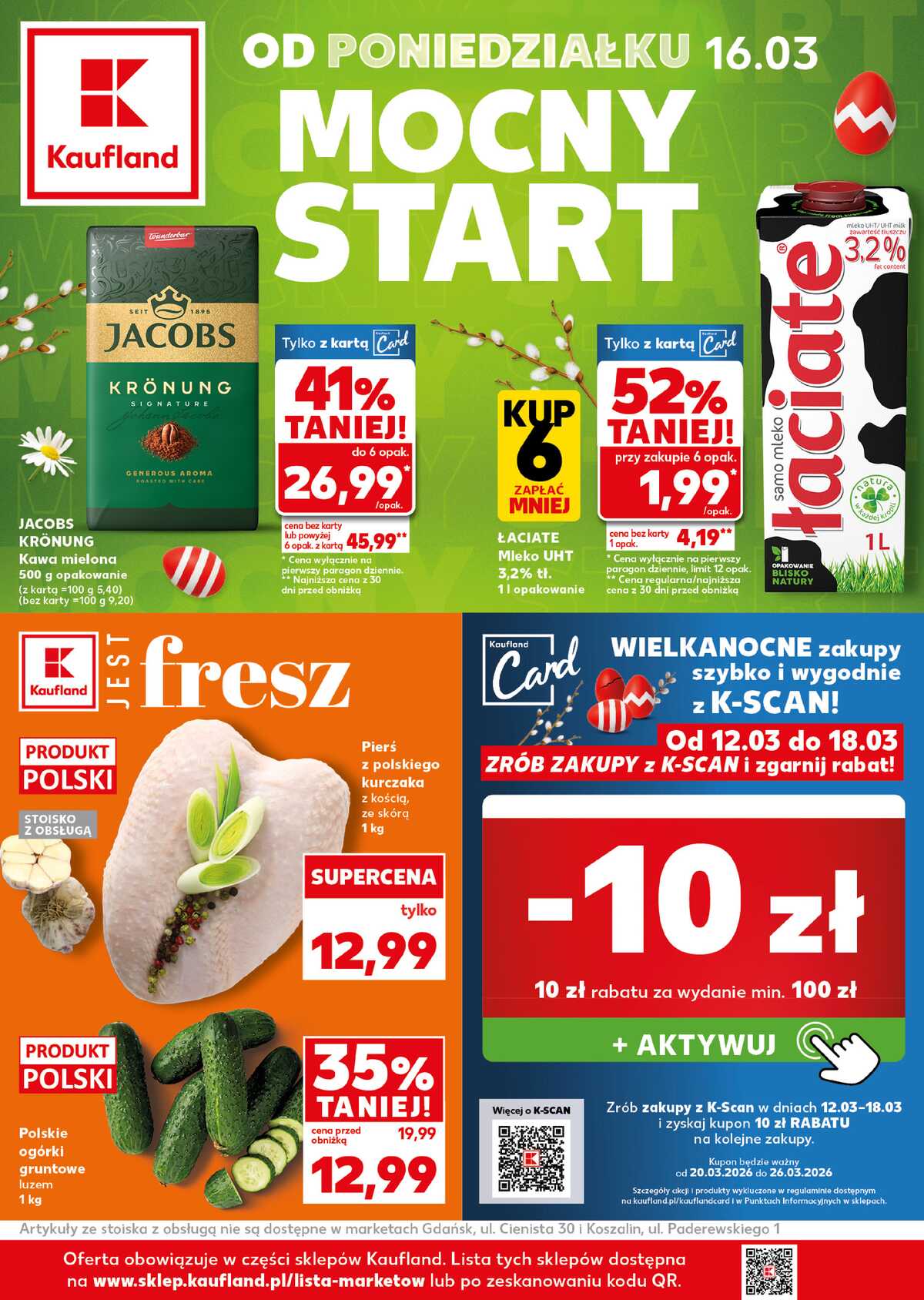 Leták Kaufland Polsko 16.3.-18.3.2026 - Silný start strana 1