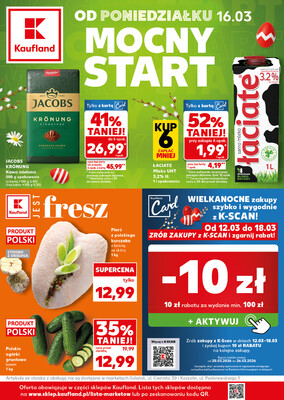 Leták Kaufland Polsko 16.3.-18.3.2026 - Silný start