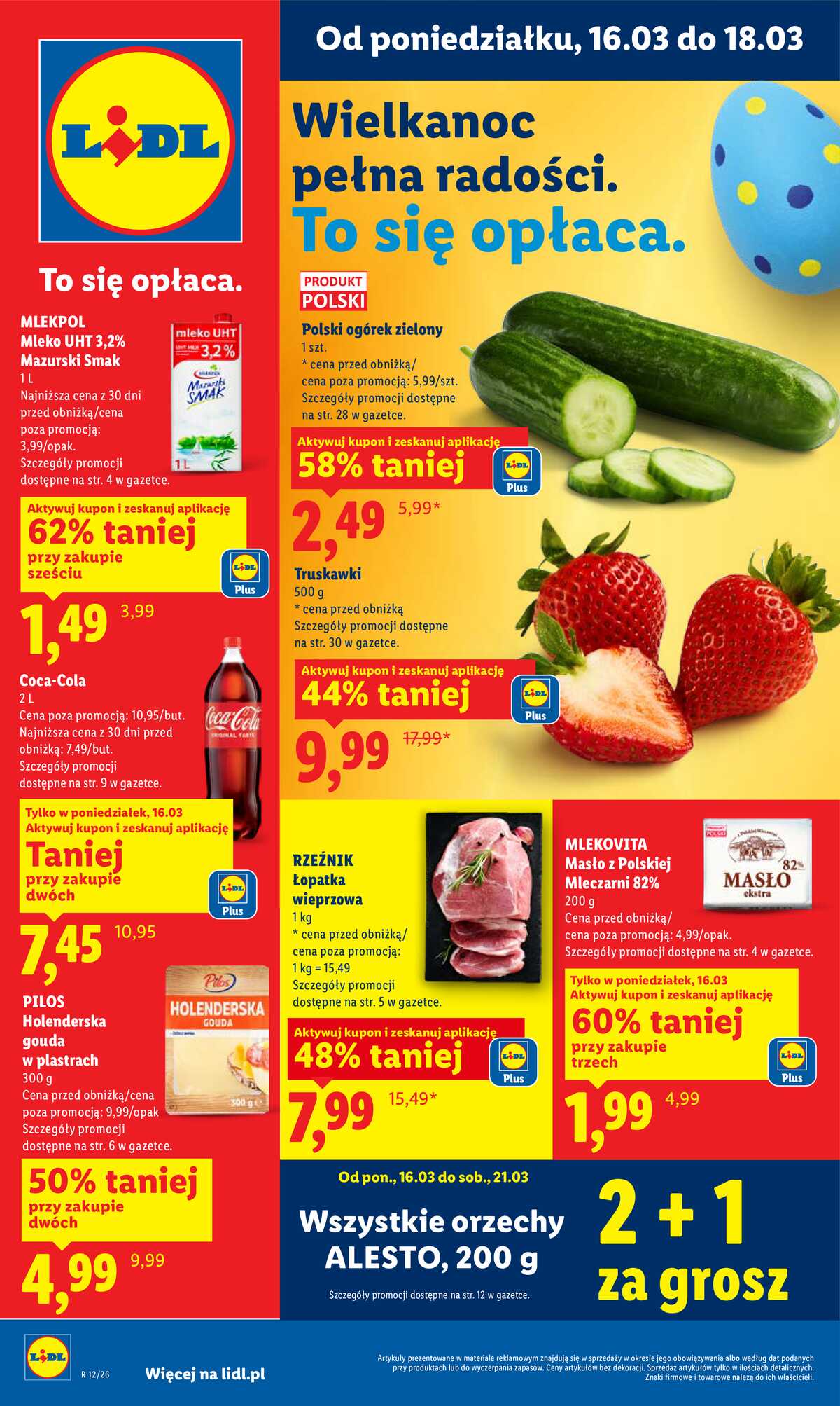 Leták Lidl Polsko 16.3.-18.3.2026 - Zpravodaj platný od 16.03 do 18.03 strana 1