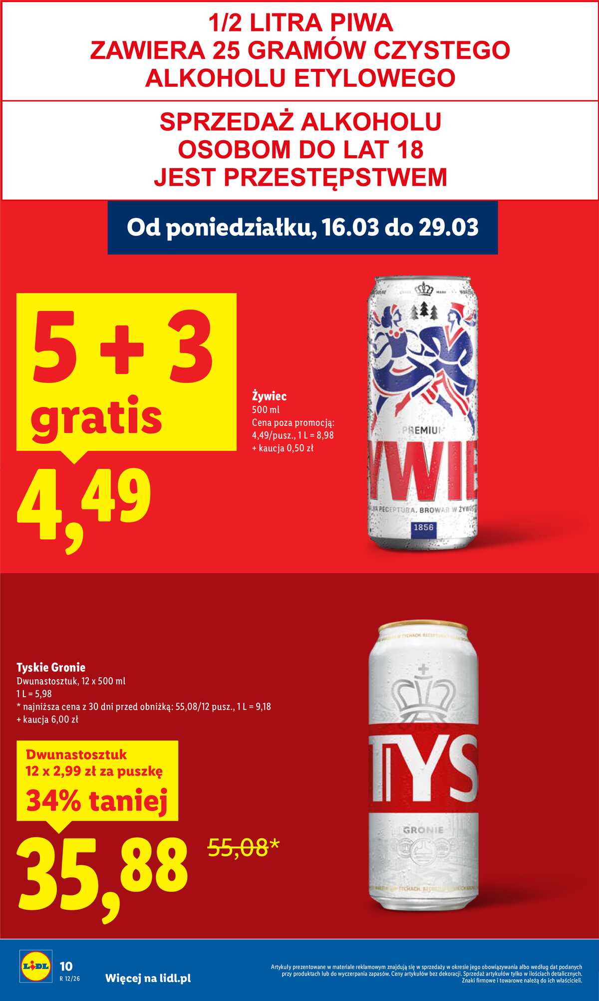 Leták Lidl Polsko 16.3.-18.3.2026 - Zpravodaj platný od 16.03 do 18.03 strana 10