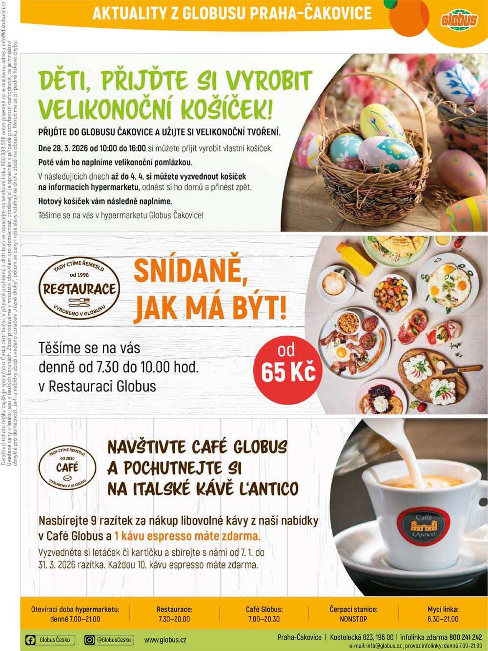 Akční leták Globus 18.3. - 24.3.2026 - Globus Praha - Čakovice