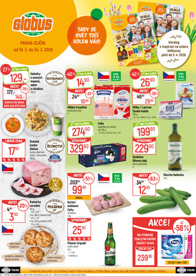 Akční leták Globus 18.3. - 24.3.2026 - Globus Praha - Zličín