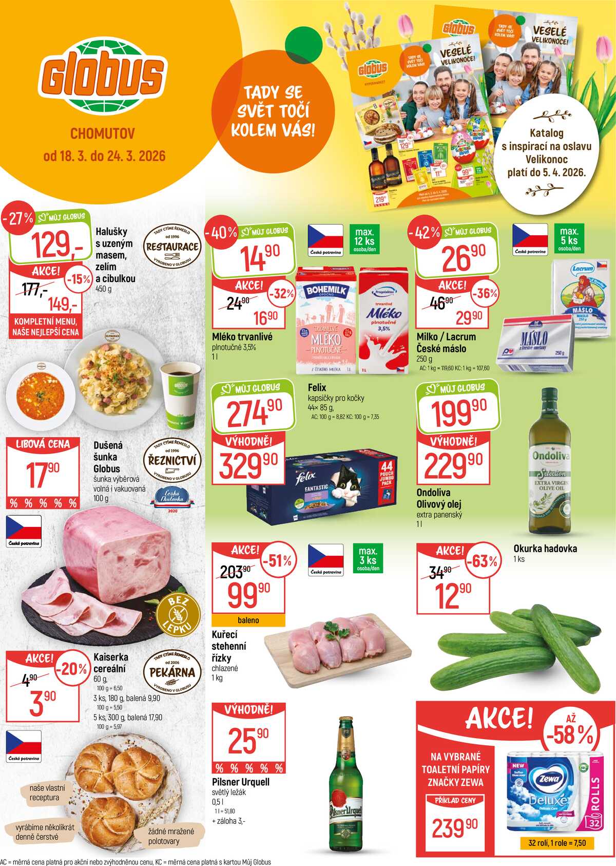 Akční leták Globus 18.3. - 24.3.2026 - Globus Chomutov strana 1