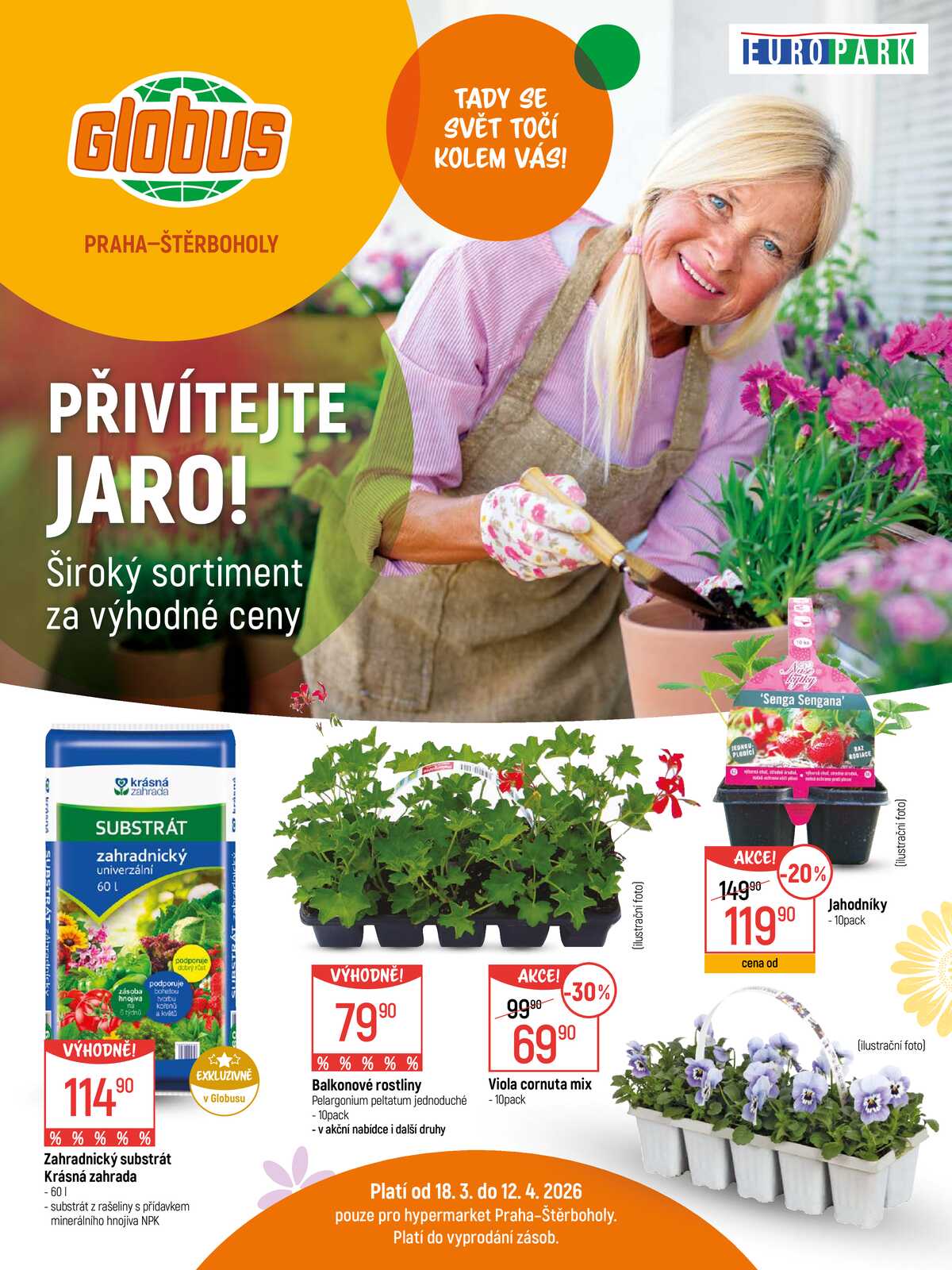 Akční leták Globus 18.3. - 12.4.2026 - Globus Praha - Štěrboholy strana 1