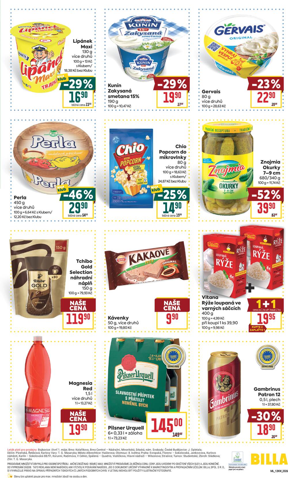 BILLA malý leták od 18.3. do 24.3.2026