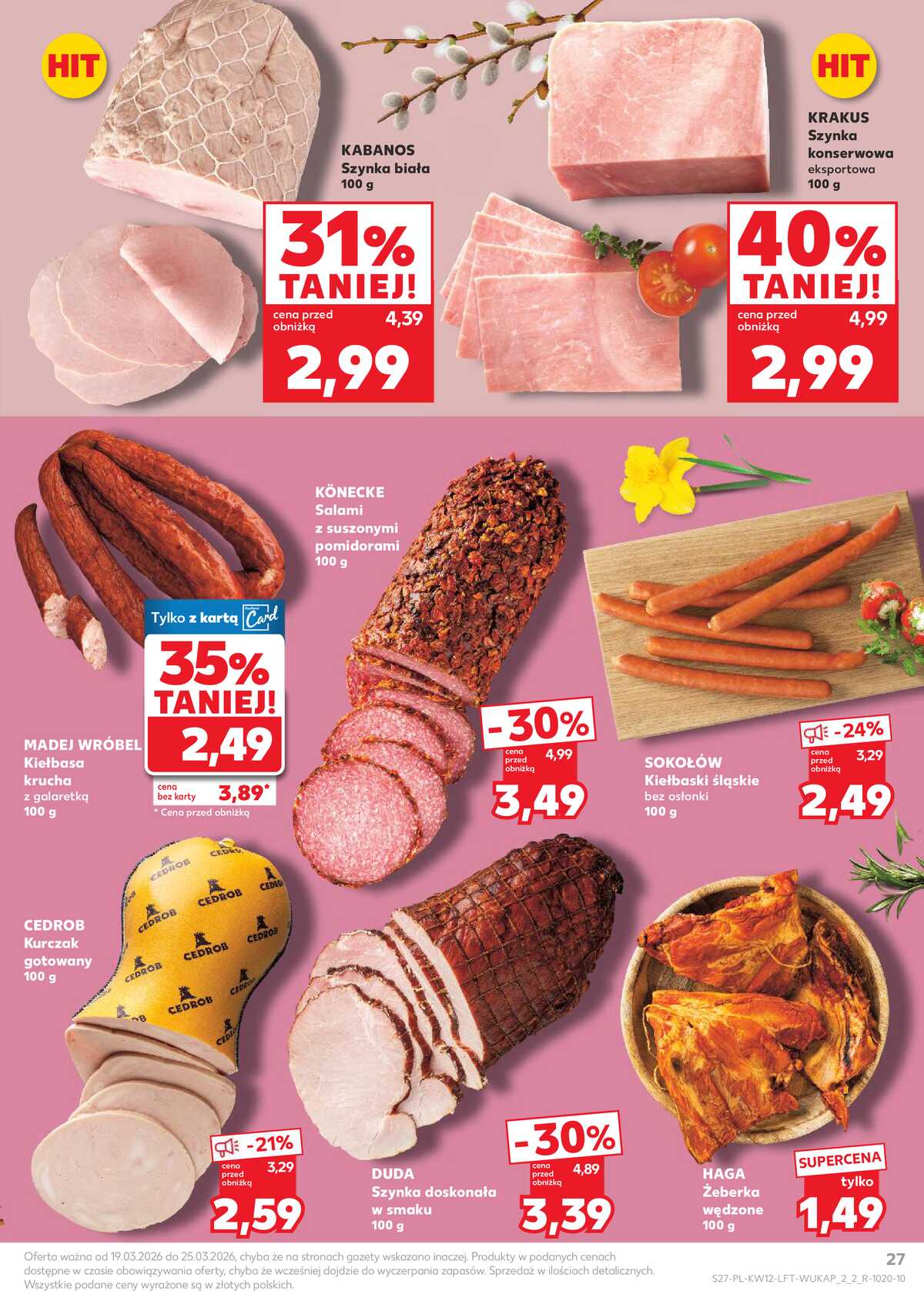 Leták Kaufland Polsko 19.3.-25.3.2026 - Noviny týdne strana 27