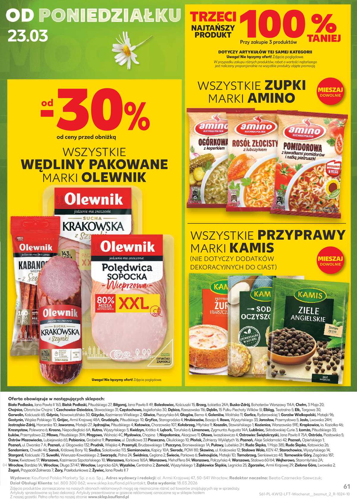 Leták Kaufland Polsko 19.3.-25.3.2026 - Noviny týdne strana 61