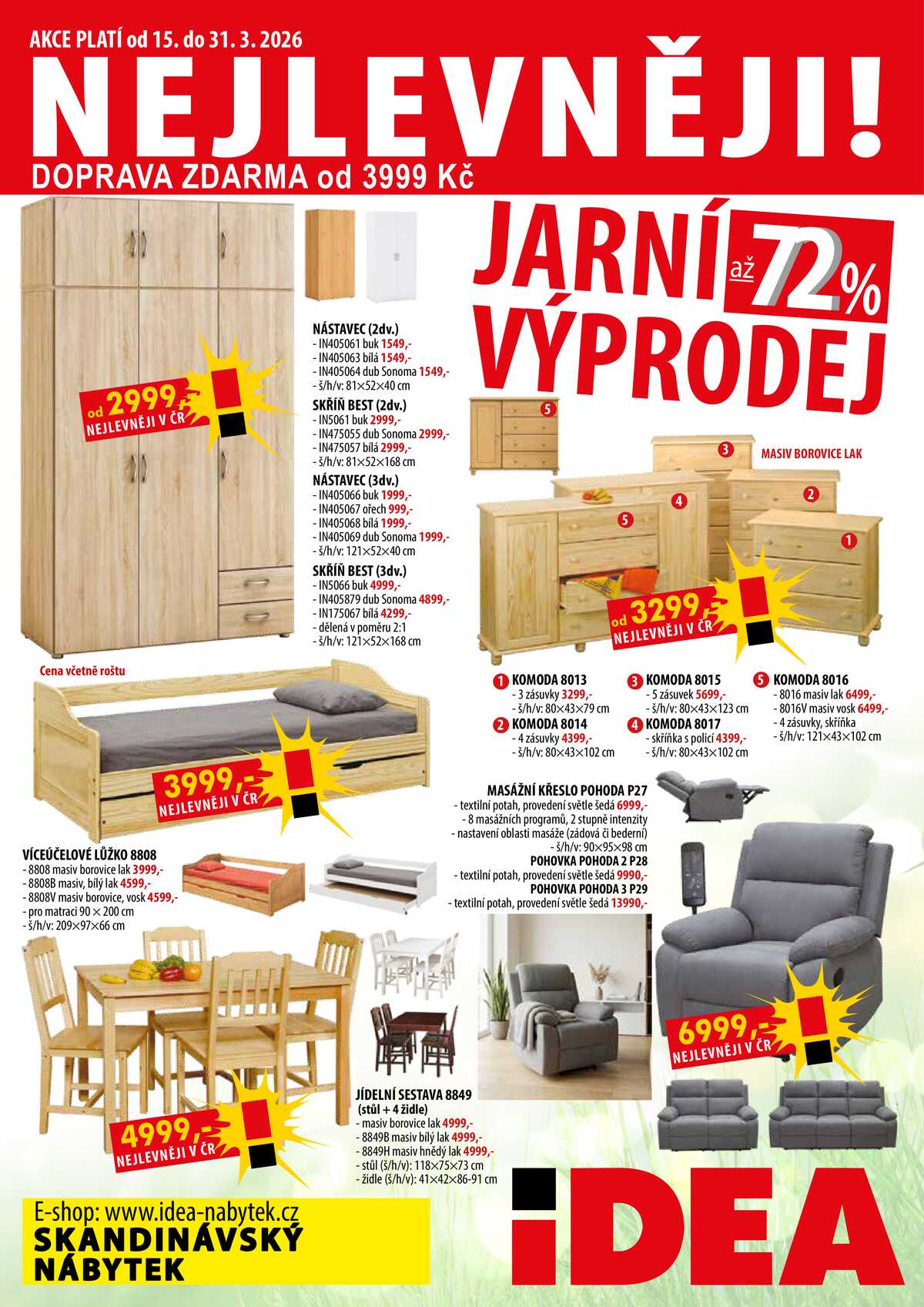 IDEA nábytek od 15.3. do 31.3.2026 strana 1