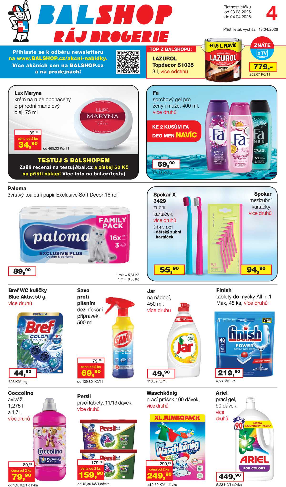 Ráj drogerie od 23.3. do 4.4.2026 strana 1