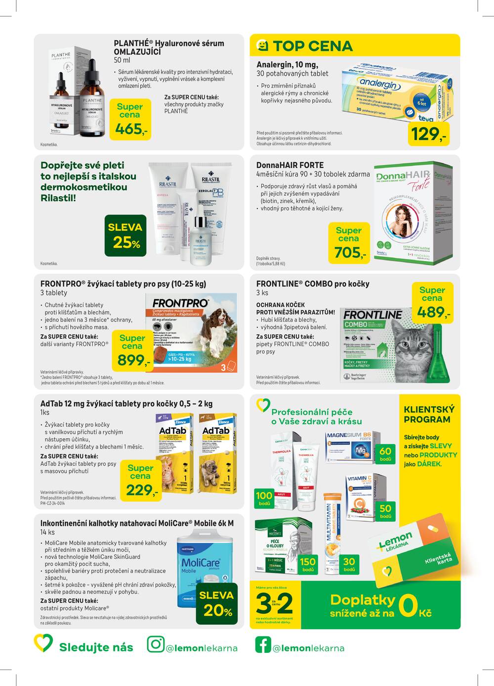 Lékárna LEMON od 1.4. do 30.4.2026