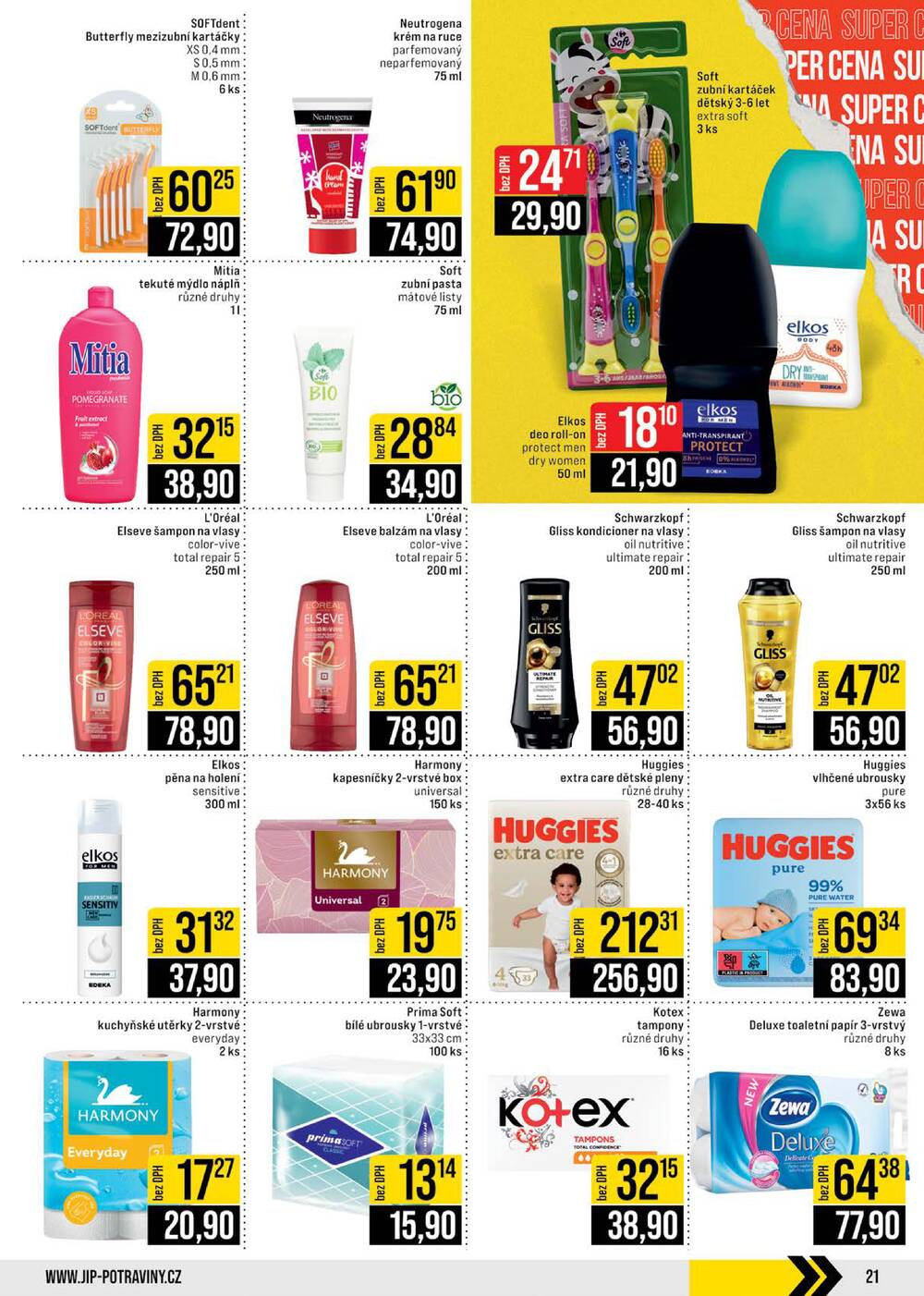 JIP Cash & Carry Brno, Praha, Ostrava, Jilemnice, Pardubice, Ostrava, Karlovy Vary, Olomouc a Zlín od 18.3. do 24.3.2026