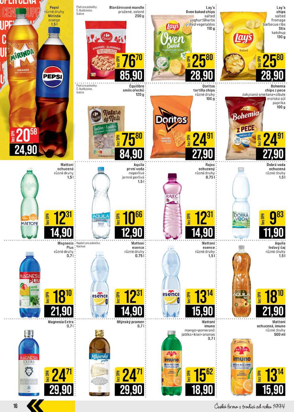 JIP Cash & Carry České Budějovice, Most, Náchod, Polička, Sušice a Svoboda nad Úpou od 18.3. do 24.3.2026