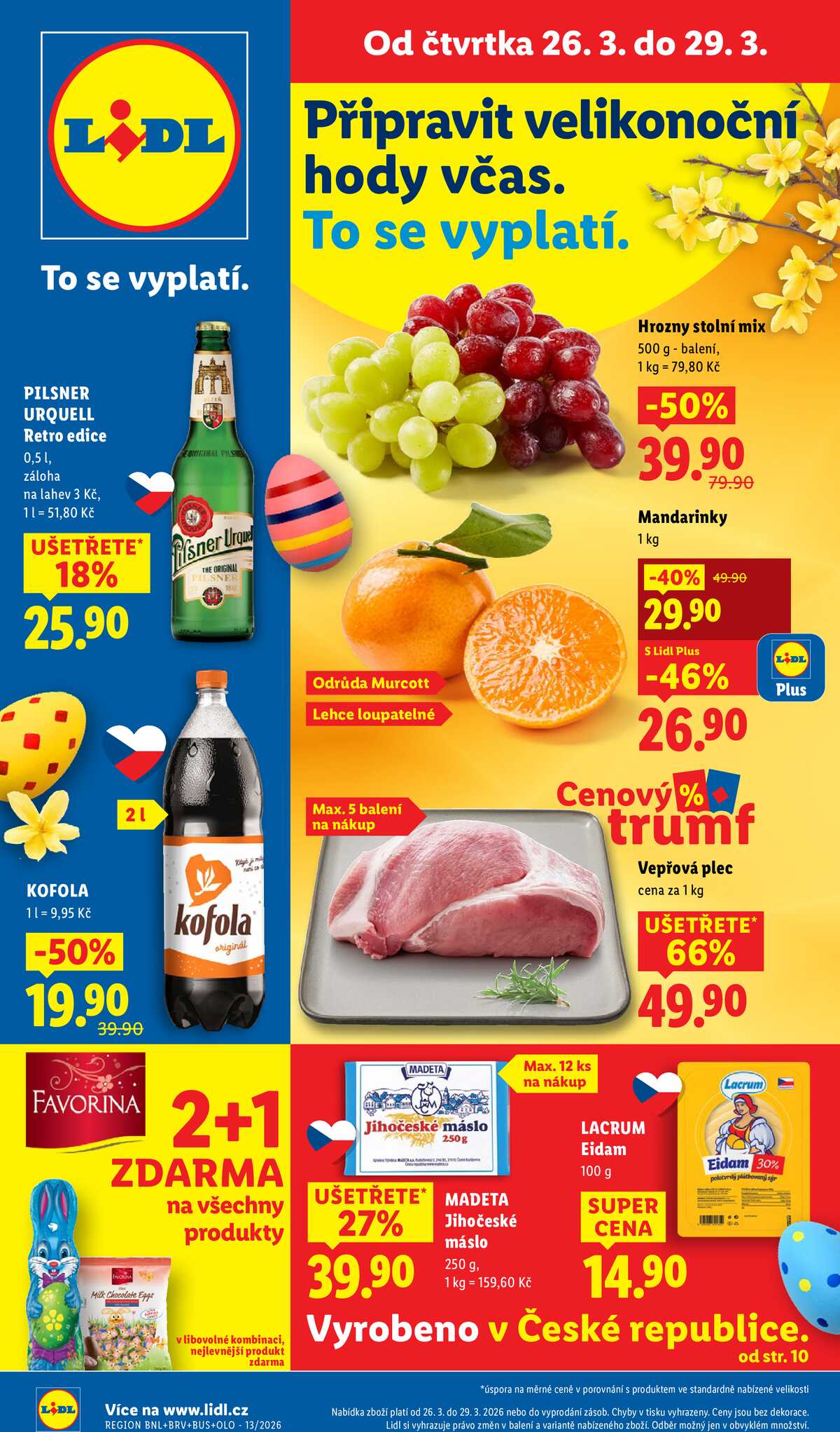 Lidl Čtvrtek od 26.3. do 29.3.2026 strana 1