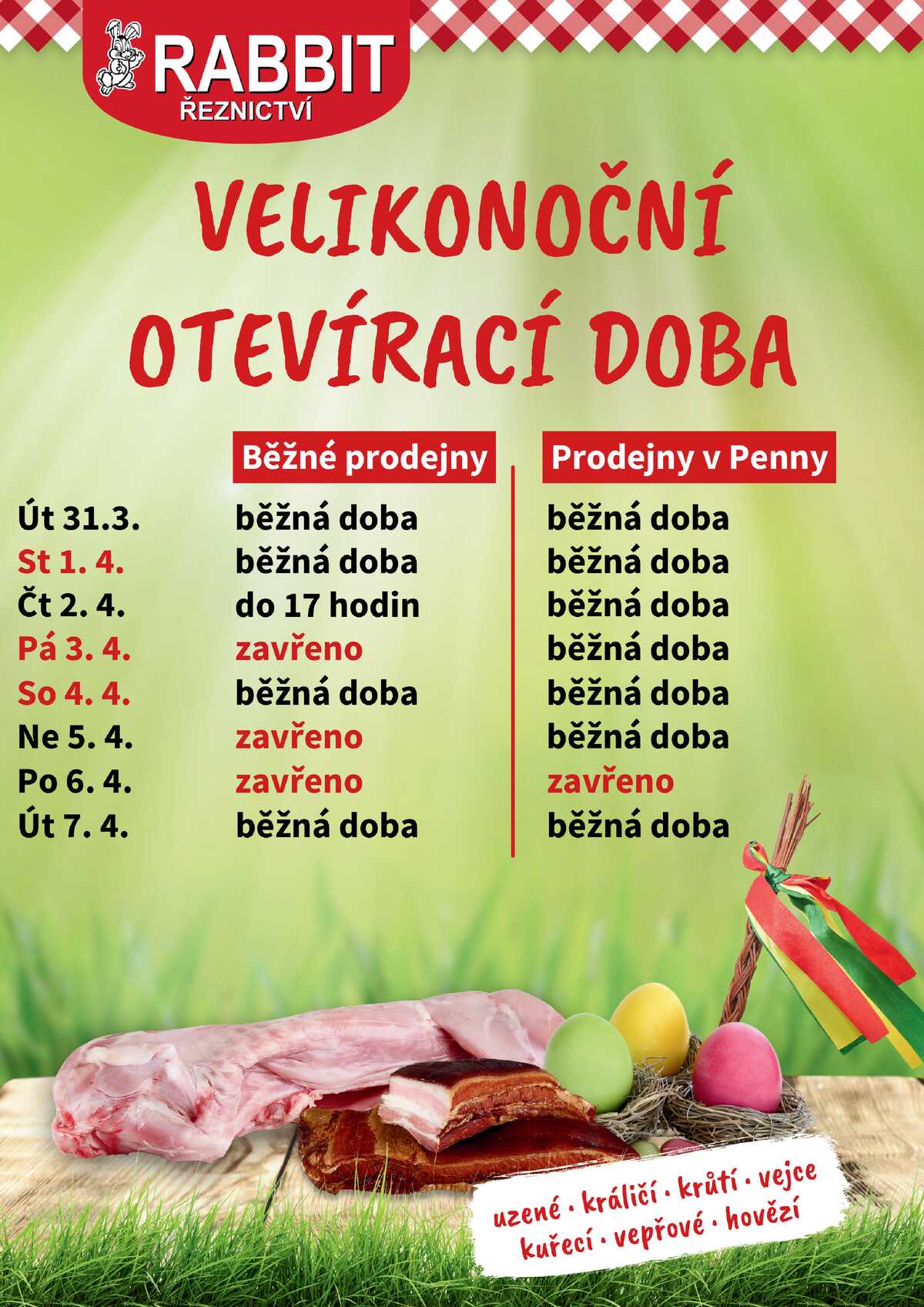 RABBIT řeznictví velikonoční nabídka od 23.3. do 14.4.2026 strana 4
