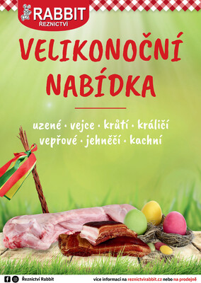 RABBIT řeznictví velikonoční nabídka od 23.3. do 14.4.2026