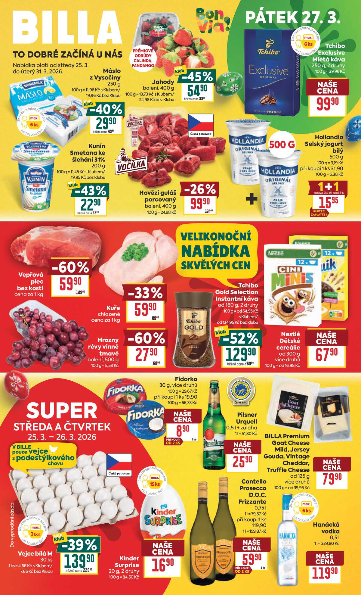 BILLA malý leták od 25.3. do 31.3.2026 strana 1