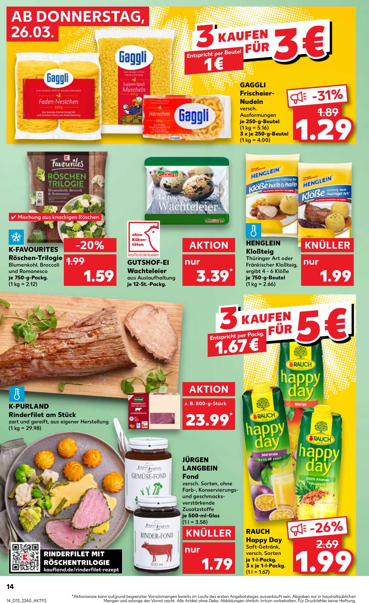 Leták Kaufland Německo 26.3.-1.4.2026 strana 14