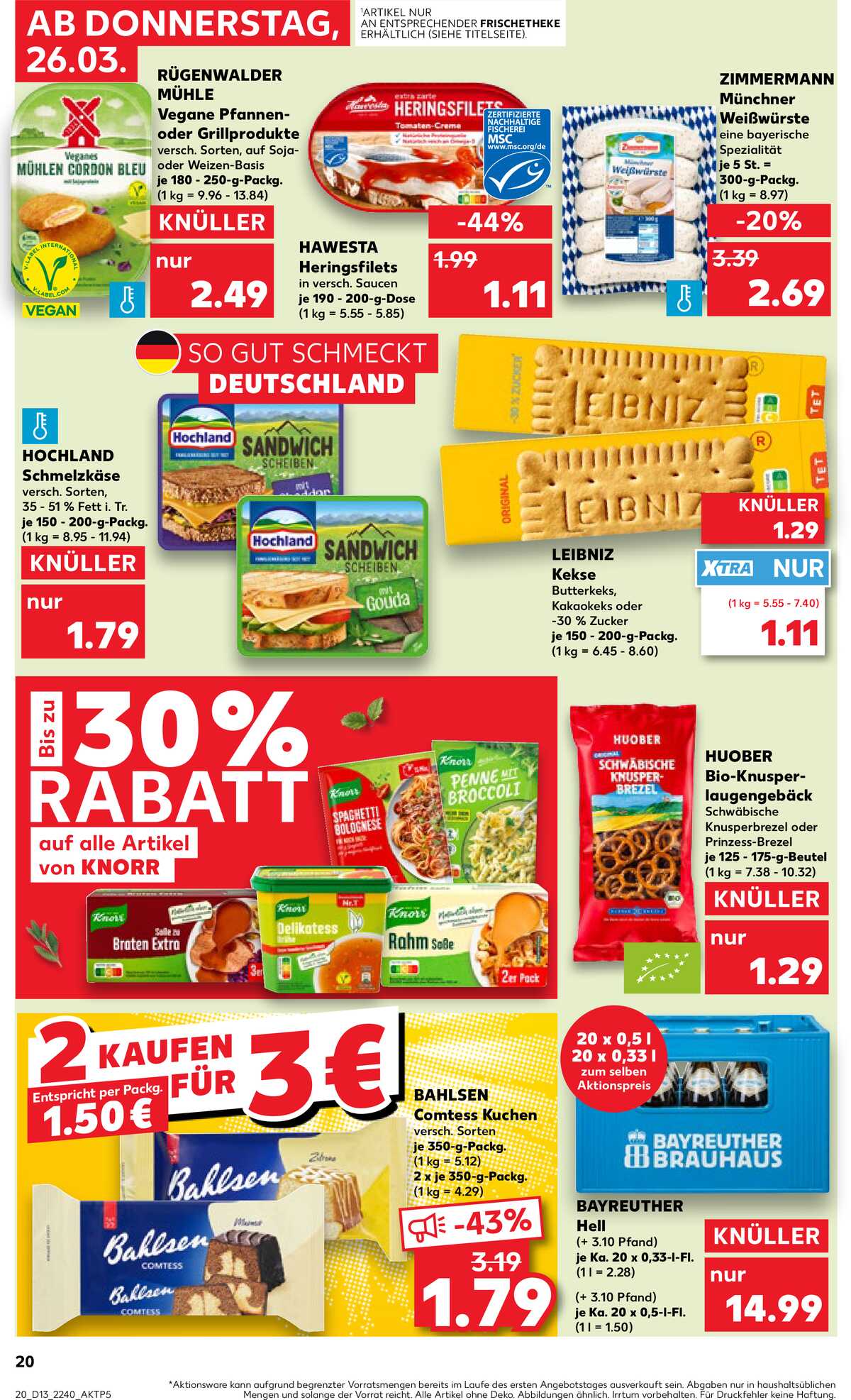 Leták Kaufland Německo 26.3.-1.4.2026 strana 20