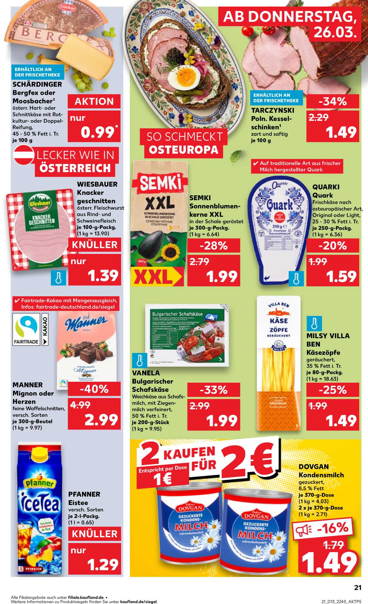 Leták Kaufland Německo 26.3.-1.4.2026 strana 21