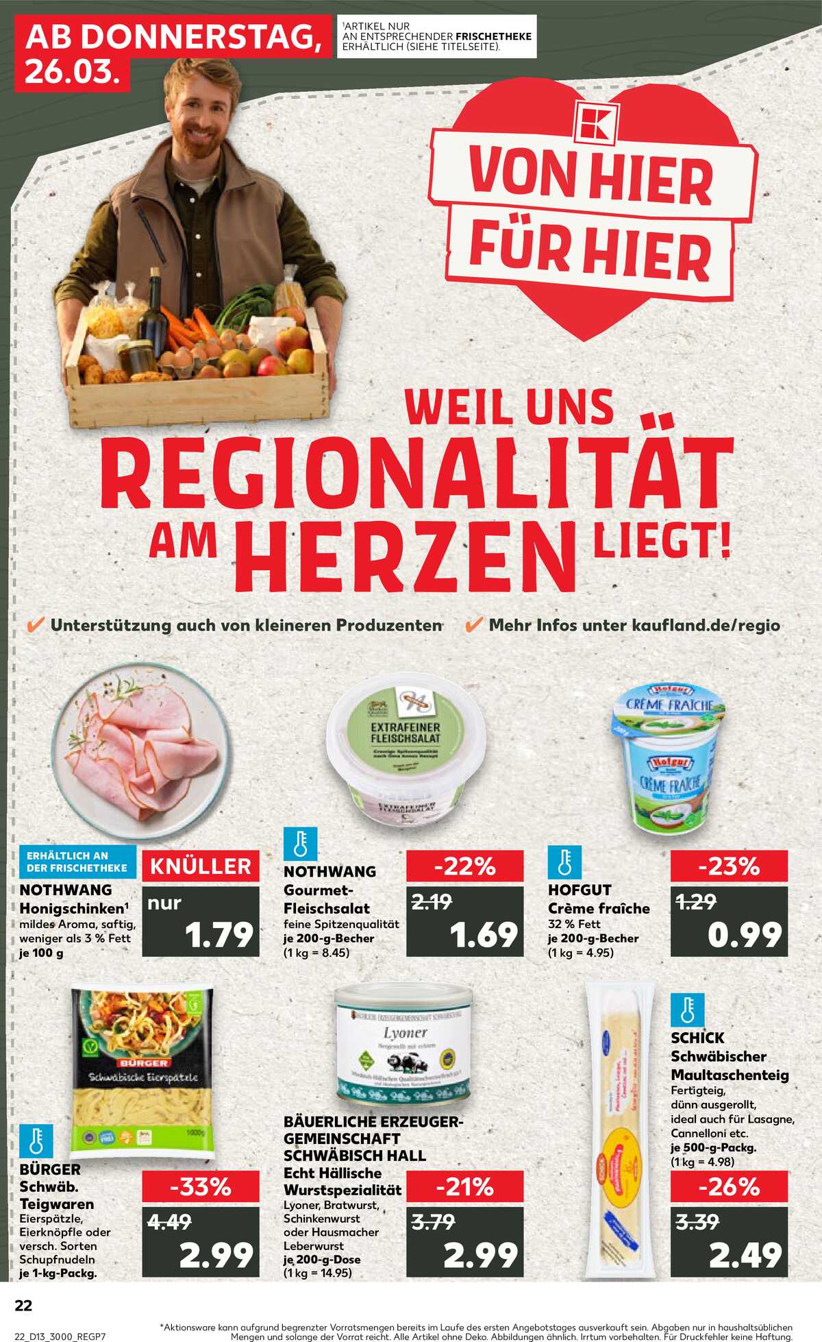 Leták Kaufland Německo 26.3.-1.4.2026 strana 22