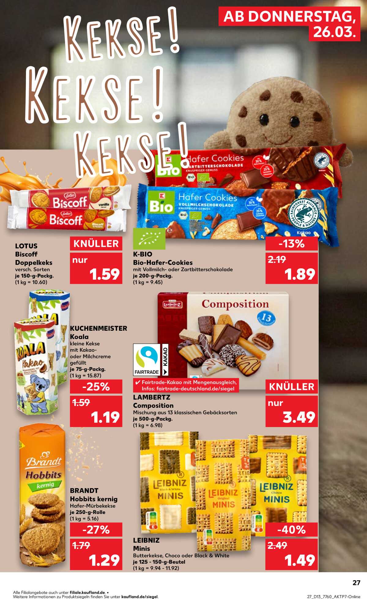 Leták Kaufland Německo 26.3.-1.4.2026 strana 27