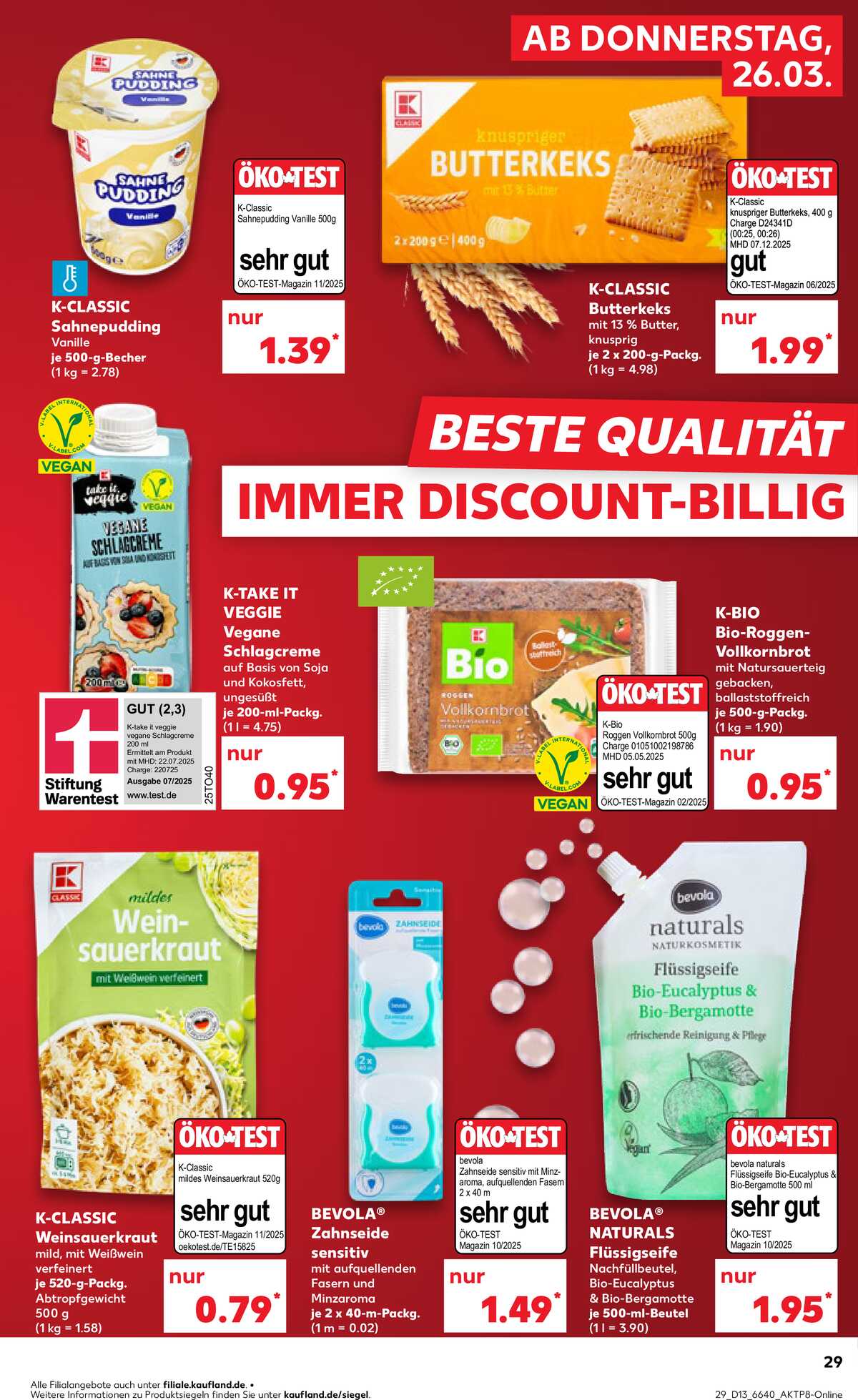 Leták Kaufland Německo 26.3.-1.4.2026 strana 29